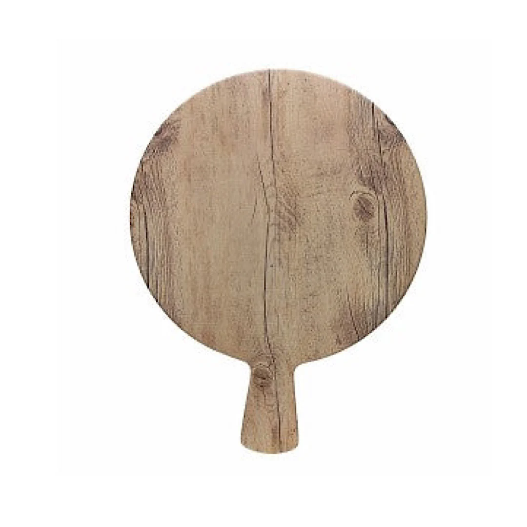 Round Chopping Board 36cm Show Plate Wooden - Inhomebuy