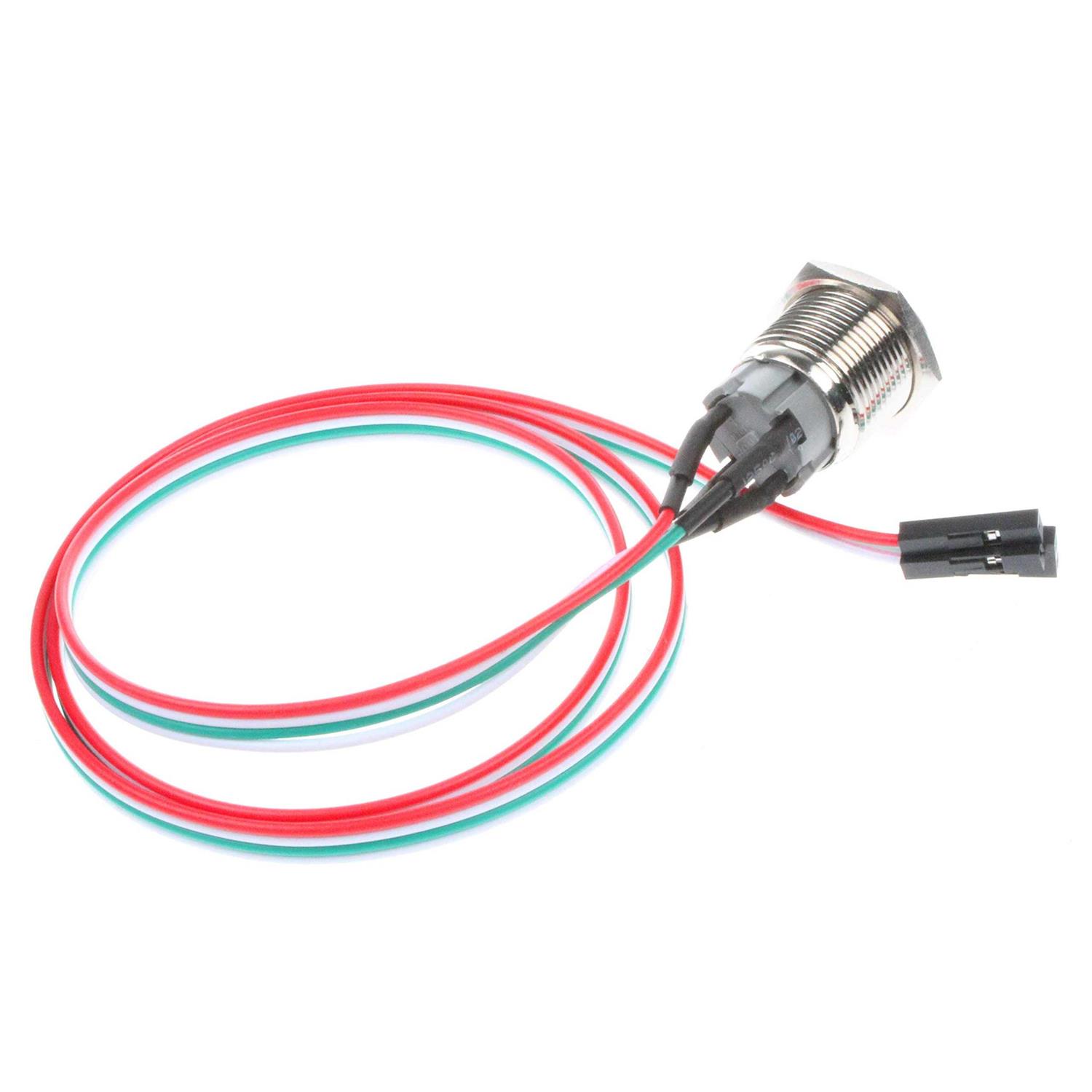 NOYITO Chassis Switch Metal Button Switch with 22inchs Extension Cable Red Yellow Blue Green Switch Symbol Suitable for Computer DIY Switch - Inhomebuy