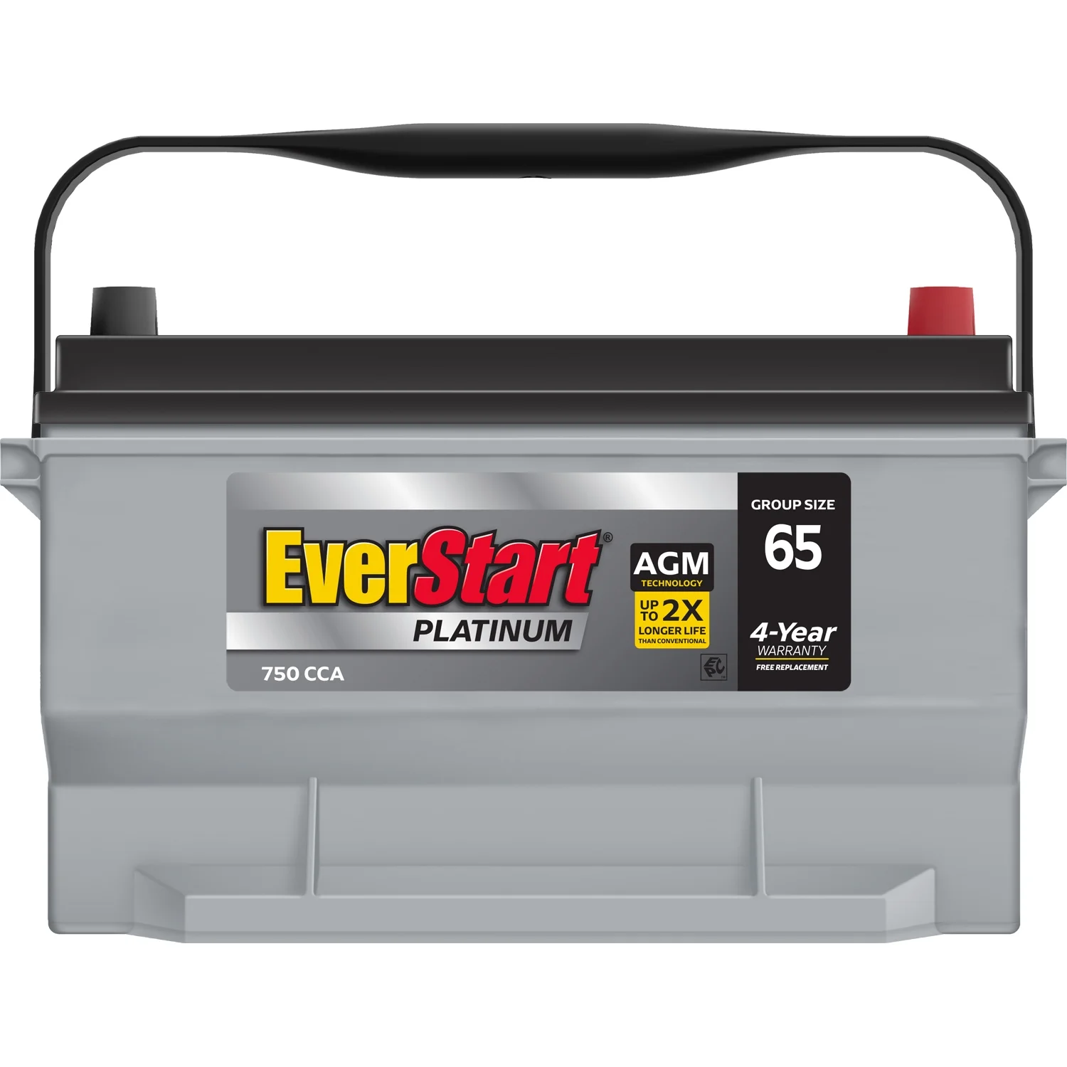 EverStart Platinum BOXED AGM Battery, Group Size 65 12 Volt, 750 CCA - Inhomebuy