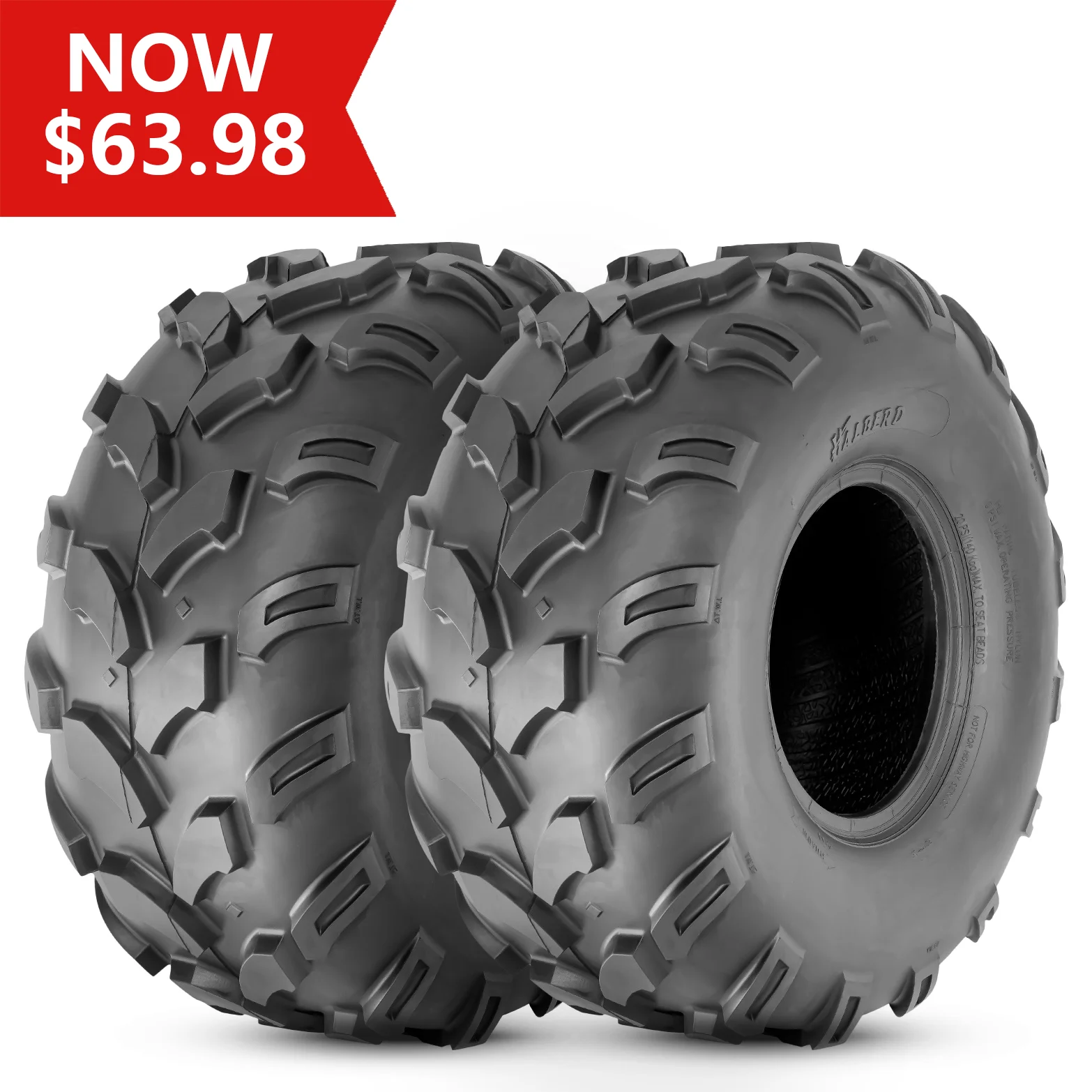 Halberd Upgrade  18x9.5-8 ATV Tires 4PR Heavy Duty 18x9.5x8 Tubeless Replacement Set of 2 - Inhomebuy