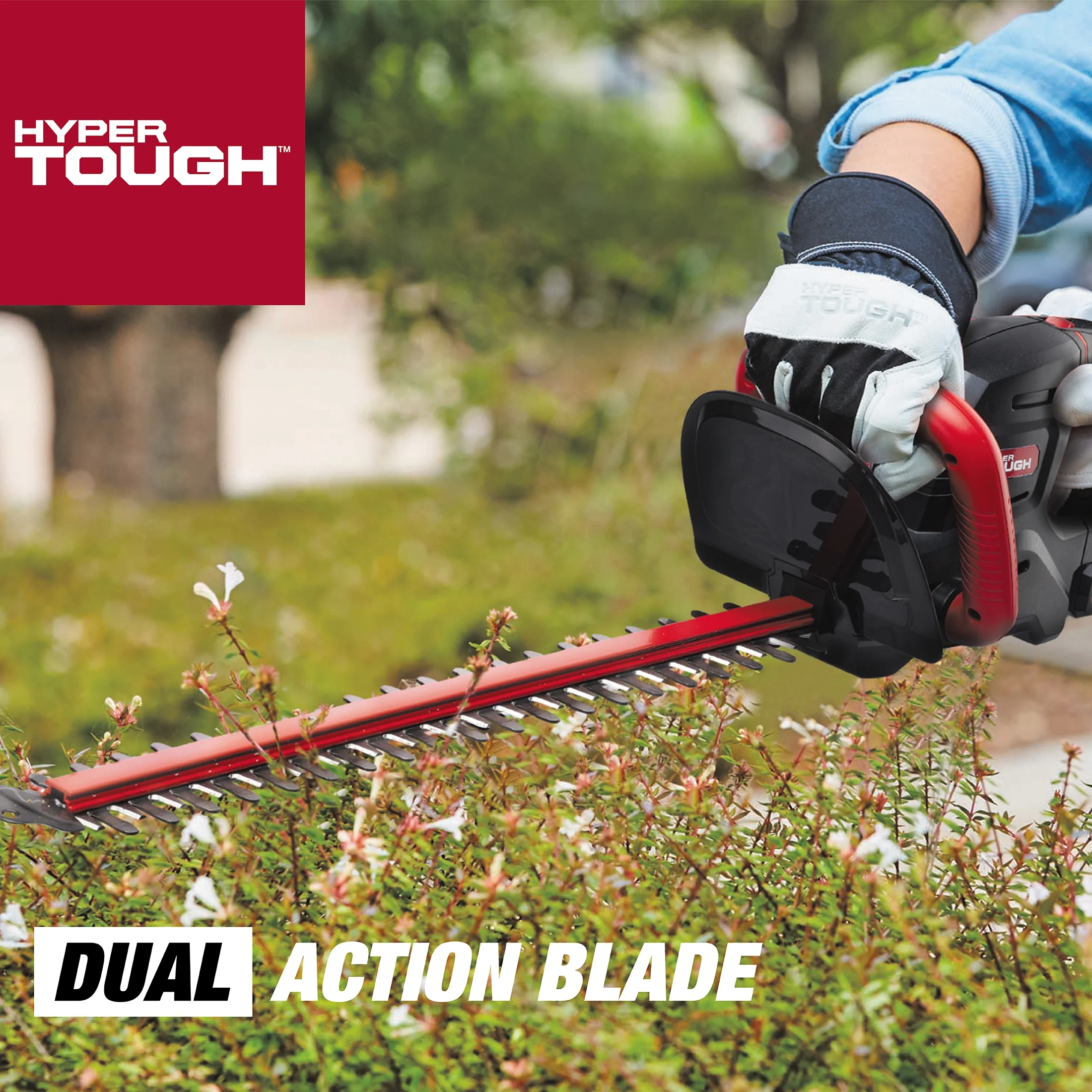 Hyper Tough 20V Max 22-inch Cordless Battery Powered Hedge Trimmer, HT21-401-003-07 - Inhomebuy