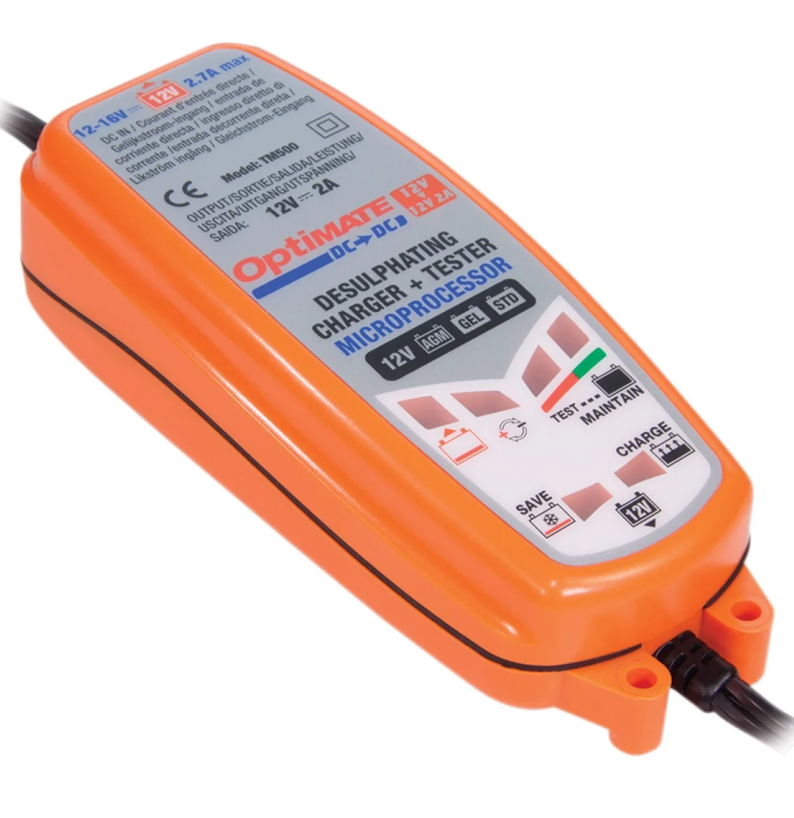 Tecmate OptiMate DC-Duo 12V/12.8V 2A DC- Battery Charger/Maintainer (TM-500V3) - Inhomebuy