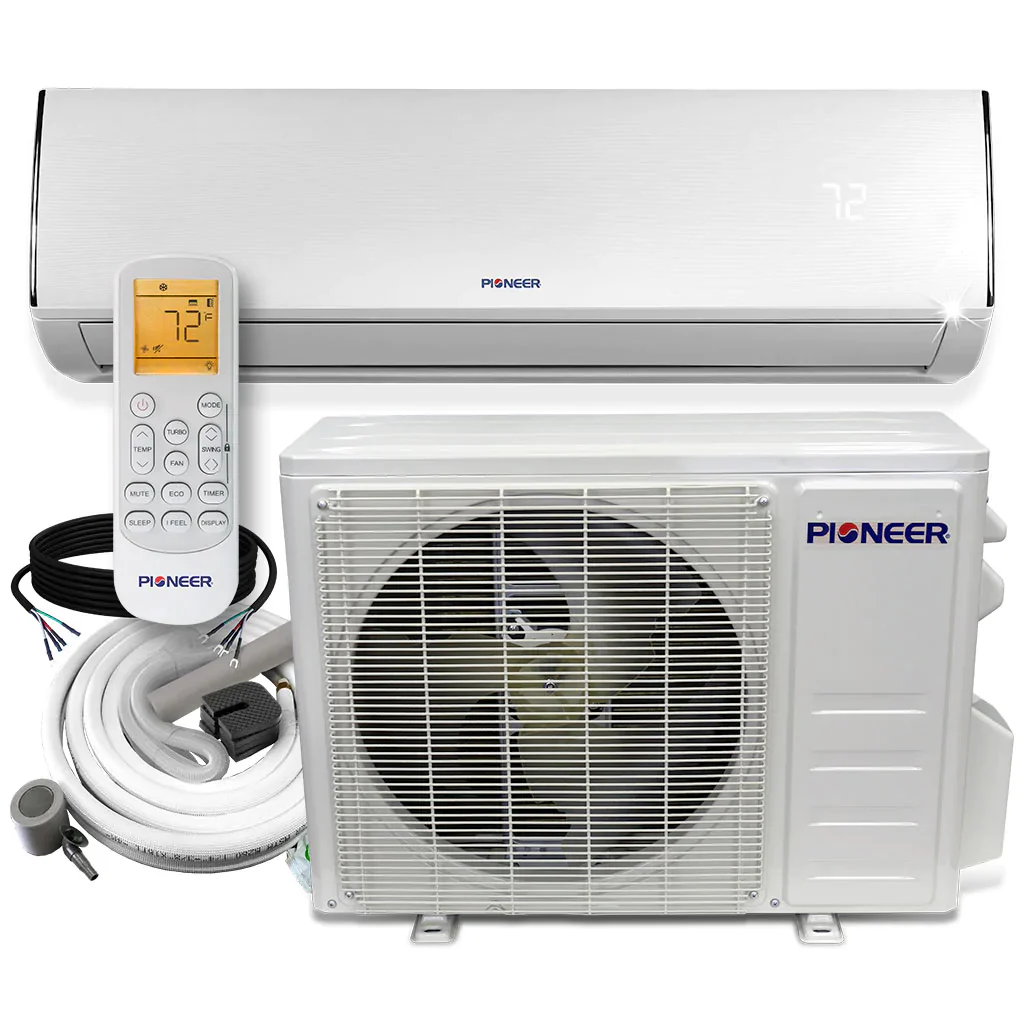Pioneer® Diamante Series 9,000 BTU 20 SEER Ductless Mini Split with 16 Ft. Kit, WYT009ALFI19RL - Inhomebuy