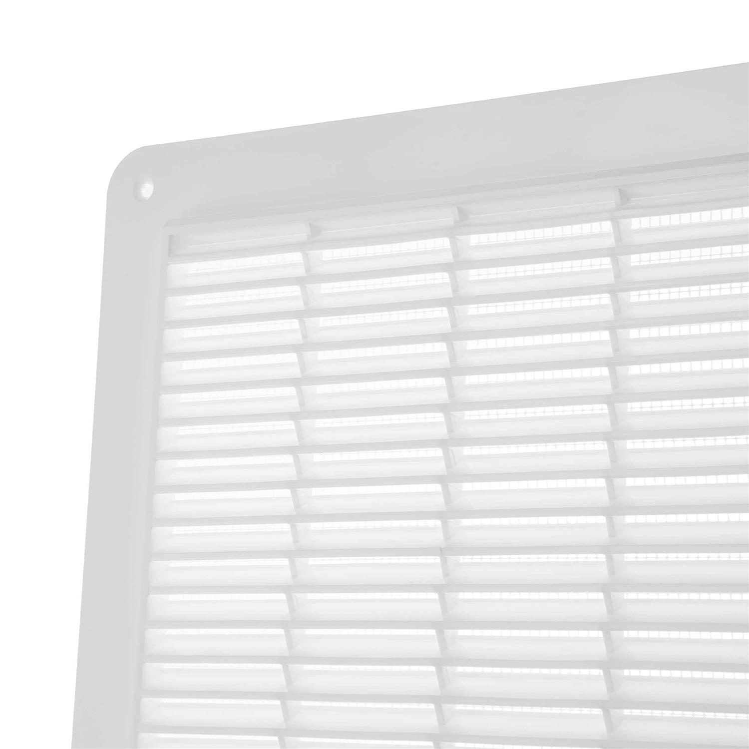ECOPRO Vent White Square Vent Grille with Protective mesh. Lightweight Plastic Ventilation Register/Cover. Indoor and Outdoor Soffit - Inhomebuy