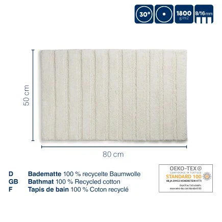 Bathmat Megan Granit Grey - Inhomebuy