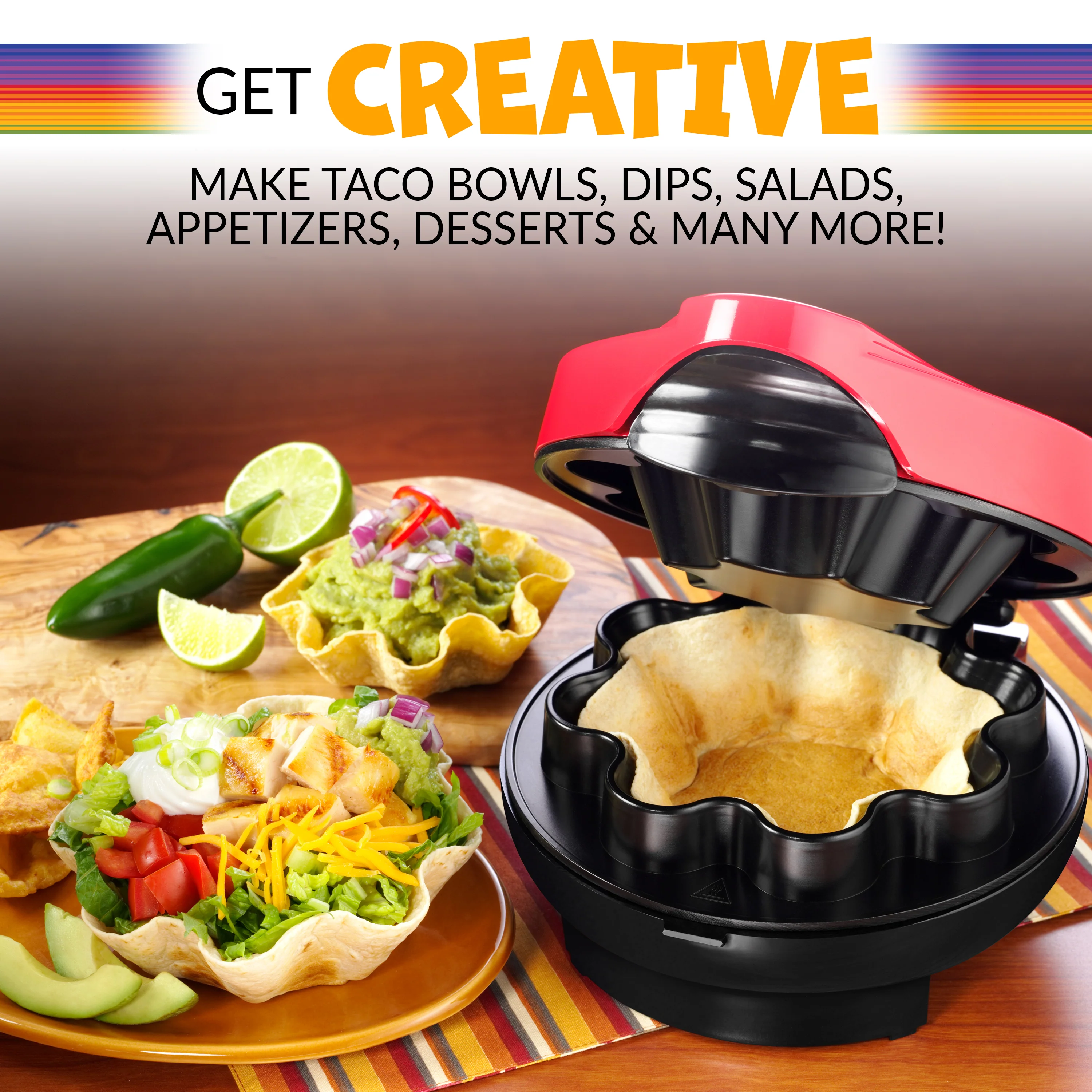 Taco Tuesday Baked Tortilla Bowl Maker - Inhomebuy