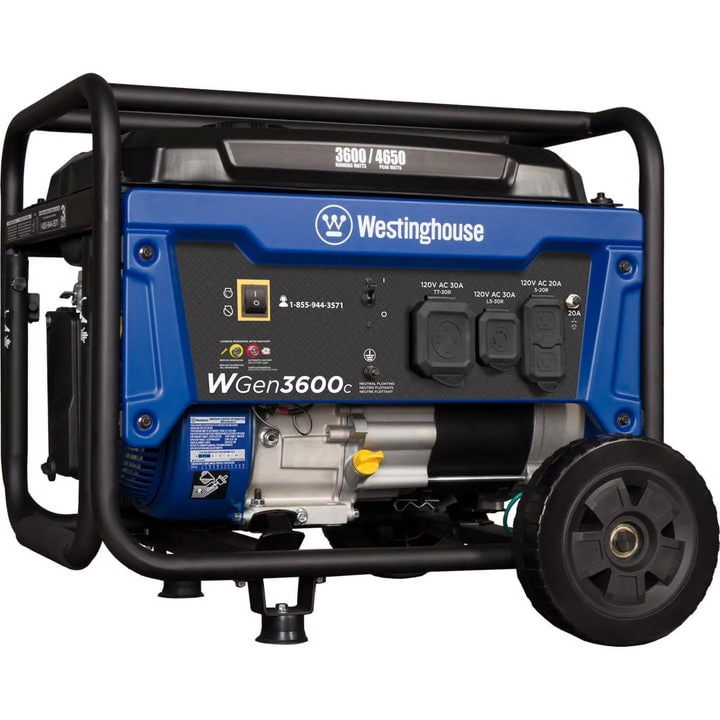 Westinghouse 4650 Peak Watt RV Ready Outlet, Gas Powered Portable Generator with CO Sensor - Inhomebuy