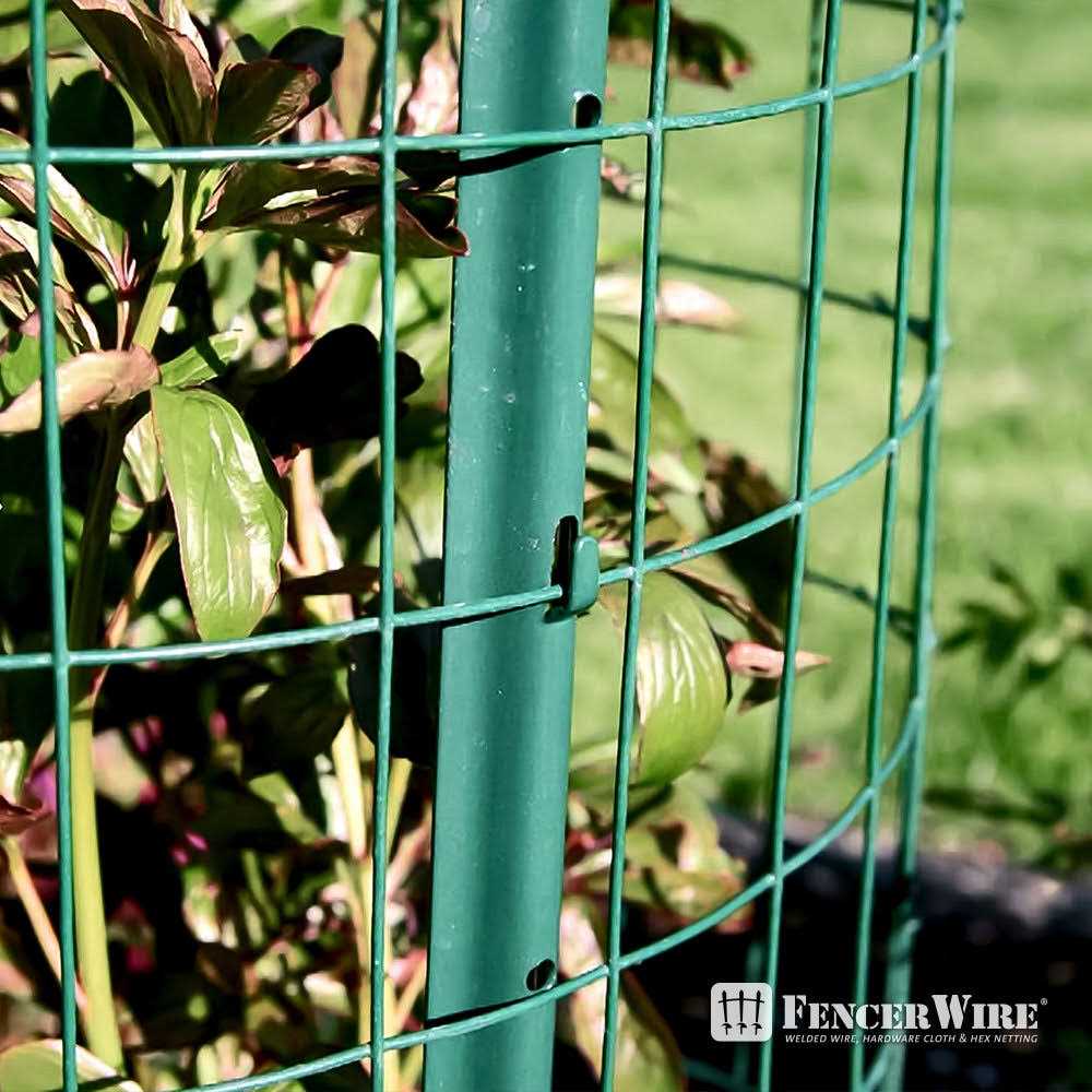 Fencer Wire 16 Gauge Green Vinyl Coated Welded Wire Mesh Size 2 Inch X 3 Inch - Inhomebuy