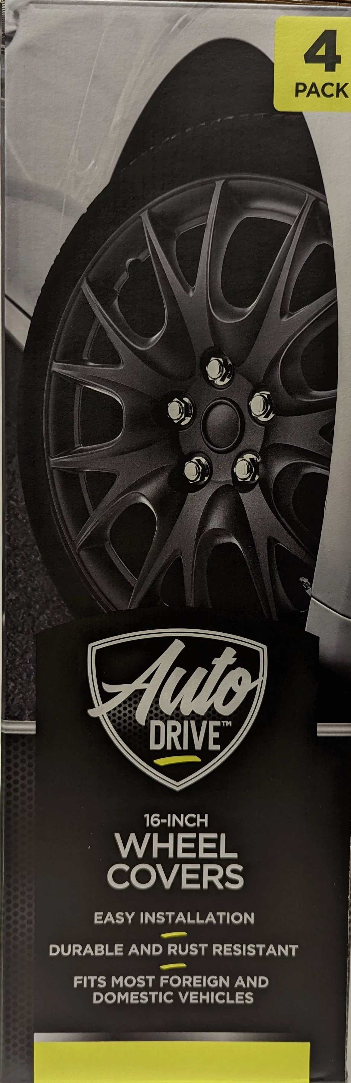 Auto Drive 16-in Wheel Cover, KT950-16MBK - Inhomebuy