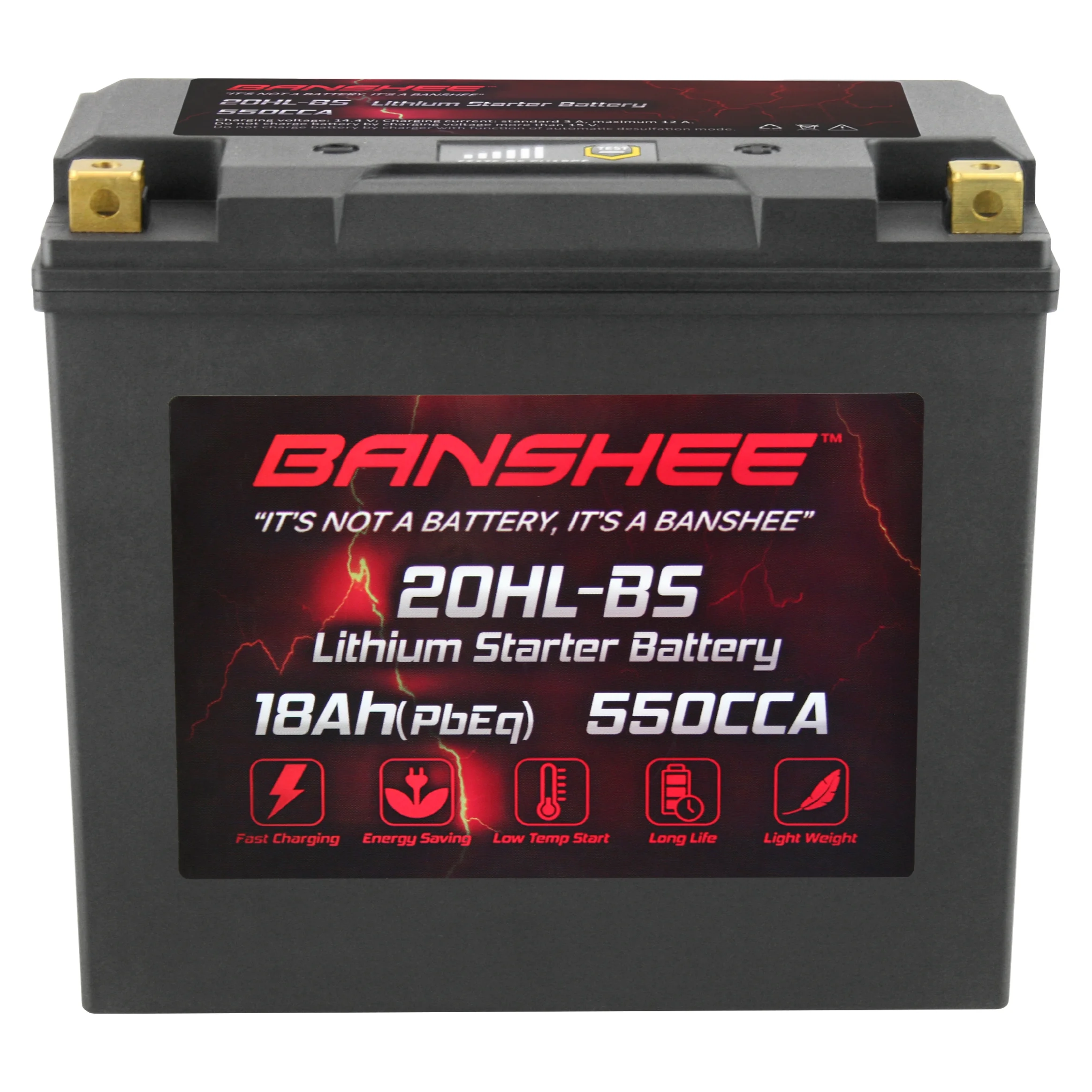 Banshee Featherweight Lithium Ion Battery Replaces YTX20HL-BS YTX20L-BS - Inhomebuy