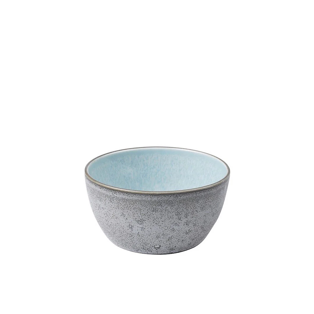 Stoneware Bowl 14 cm Grey, Light Blue - Inhomebuy