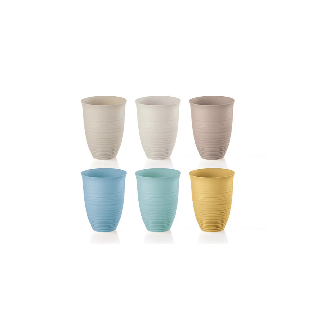 Set Of 6 Tall Tumblers 'Tierra' - Inhomebuy
