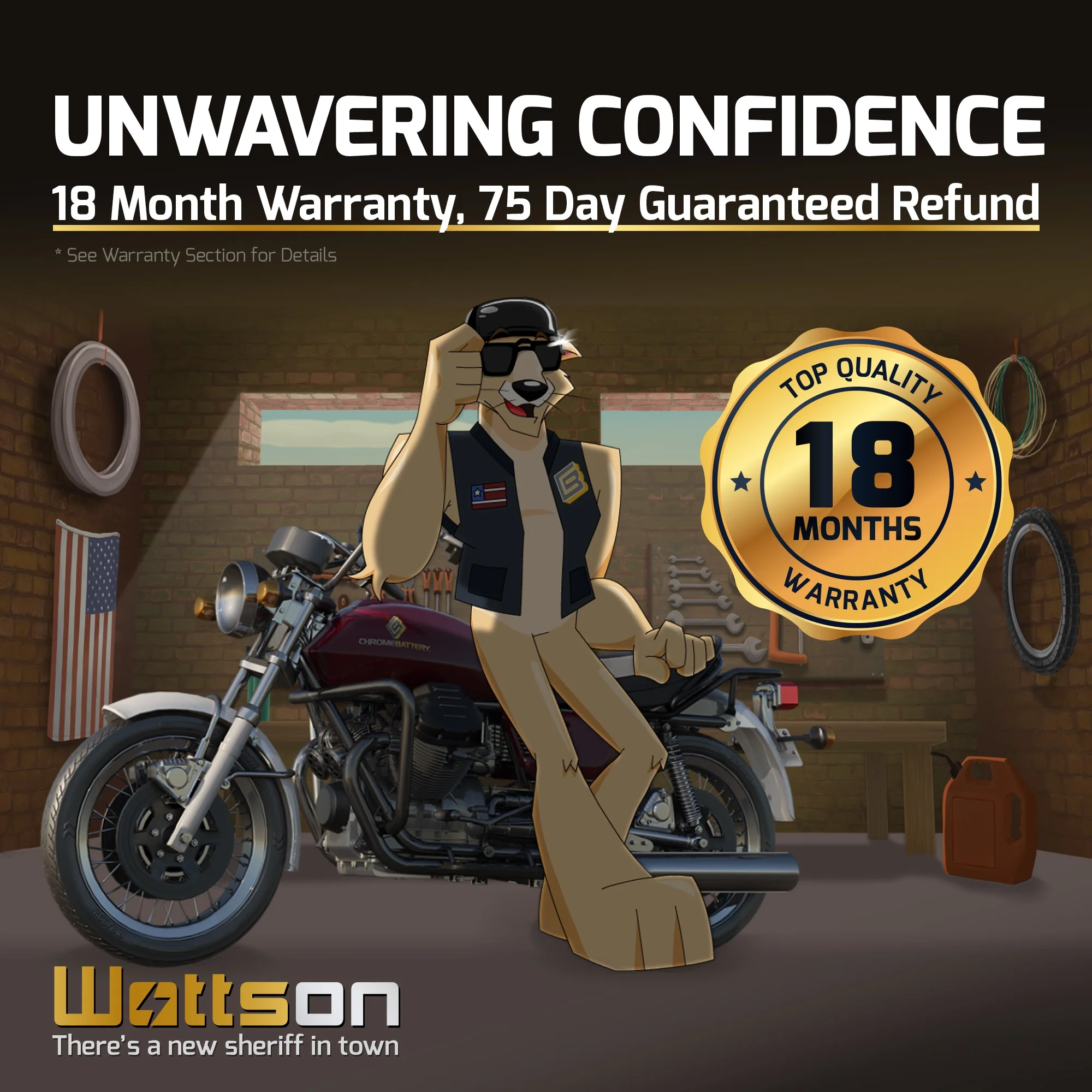 Chrome Pro Battery Ytx7L-Bs High Performance - Maintenance Free - Sealed Igel Motorcycle Battery - Inhomebuy