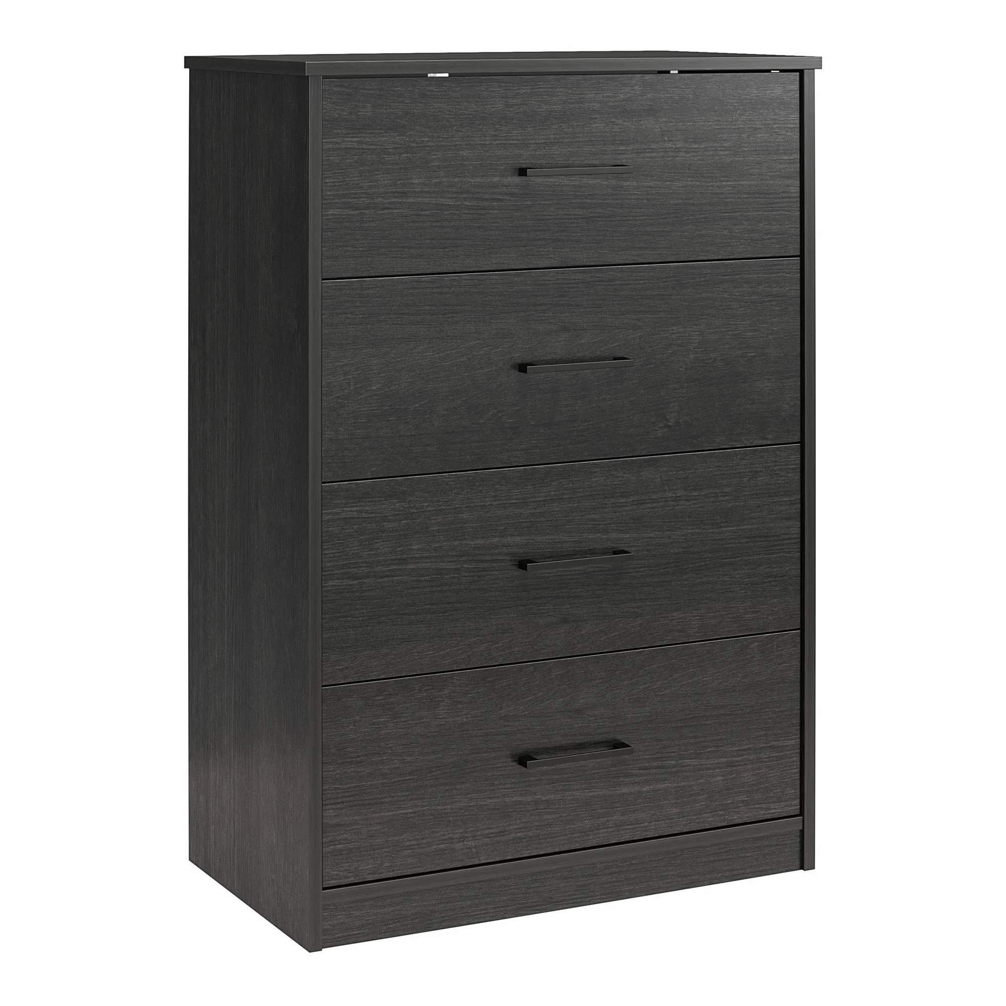 Ameriwood Home BrEZ Build Pearce 4 Drawer Dresser, Black Oak - Inhomebuy