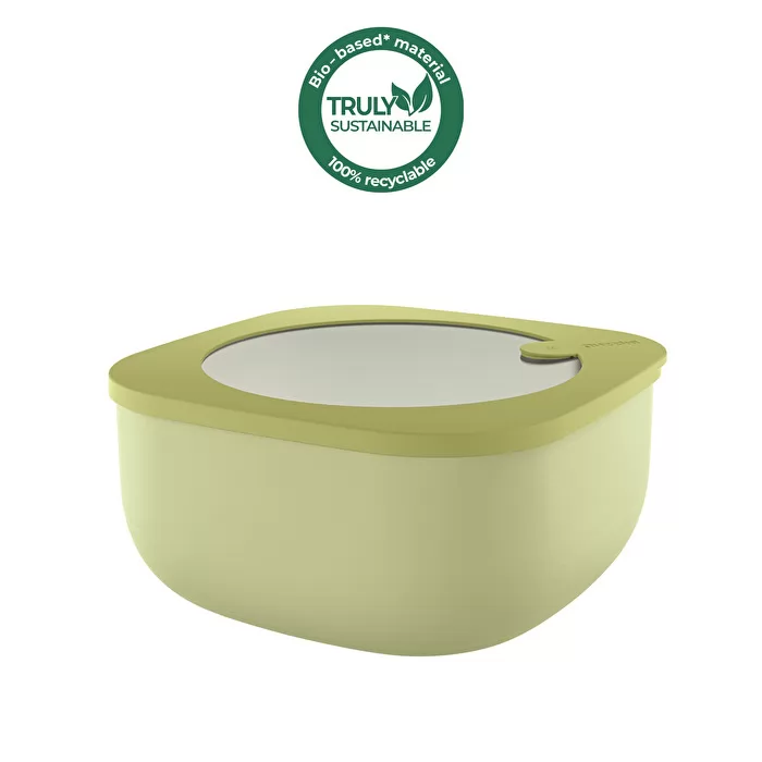 L STORE&MORE - Shallow airtight fridge/freezer/microwave containers 1900cc Avocado green - Inhomebuy