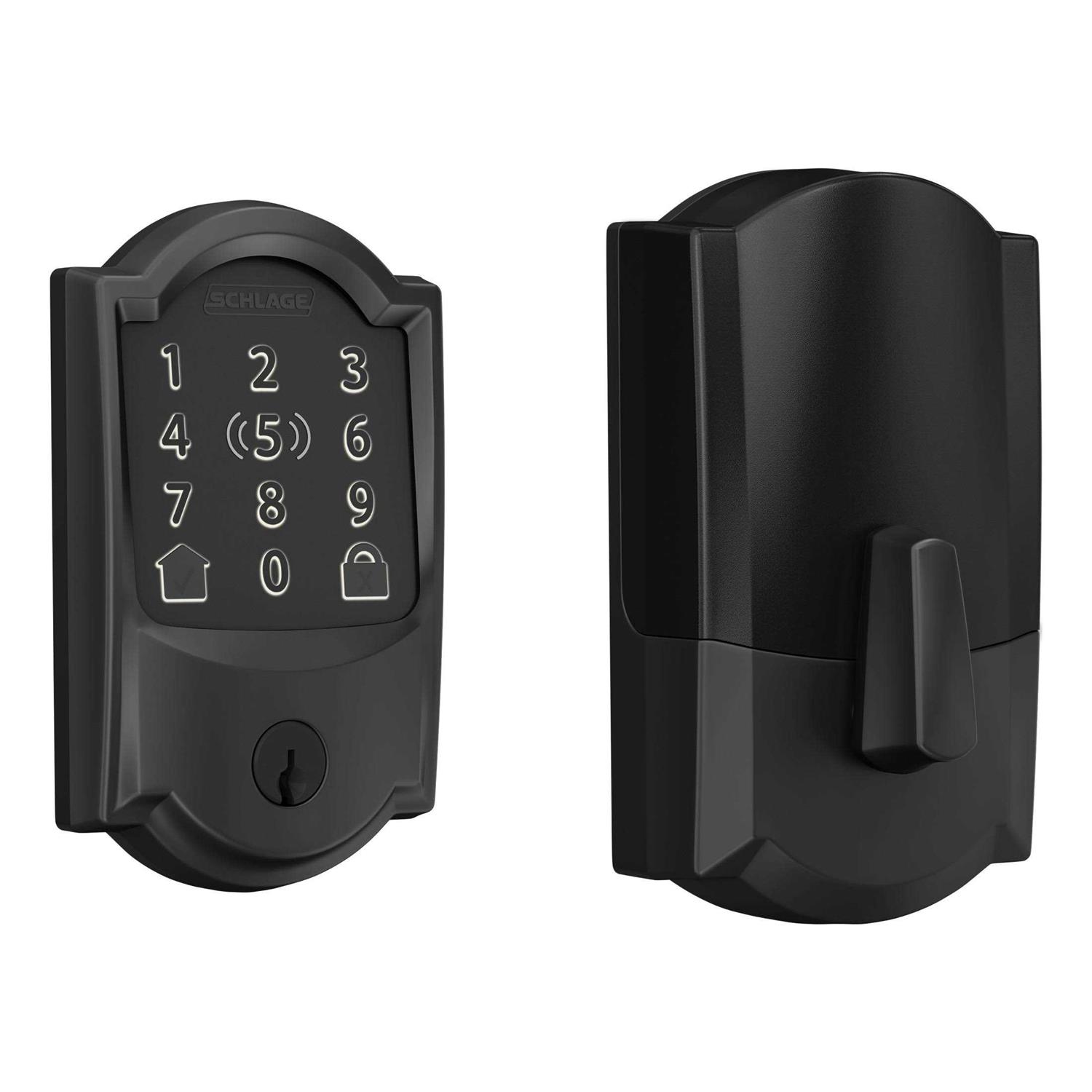 Schlage BE499WB-CAM Encode Plus Camelot Touchscreen Electronic Deadbolt with WiFi - Inhomebuy