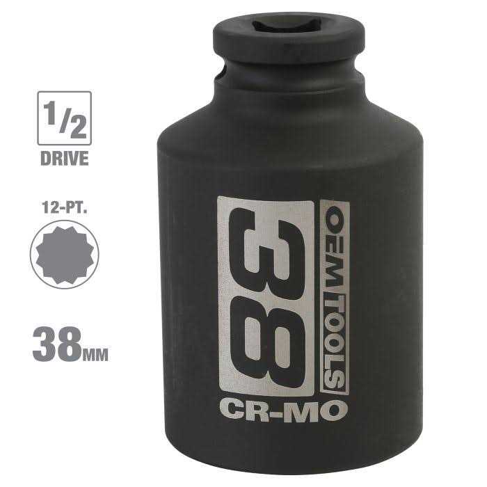 OEMTOOLS 24716 1/2 inch Drive 12 Pt. Axle Nut Socket - Inhomebuy