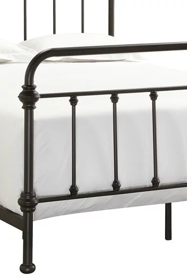 Weston Home Nottingham Metal Twin Bed, Blue Steel - Inhomebuy