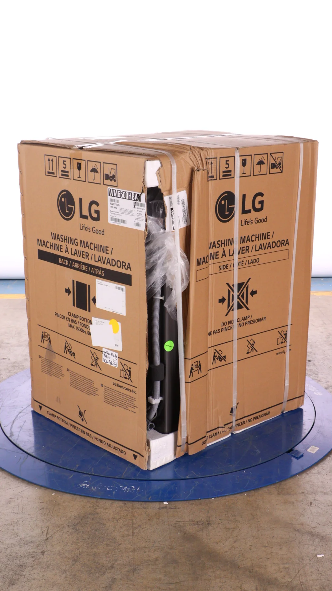 LG 5.8 CU FT. BLACK STEEL FRONT LOAD WASHER WITH TURBOWASH TECHNOLOGY - WM6500HBA - Inhomebuy