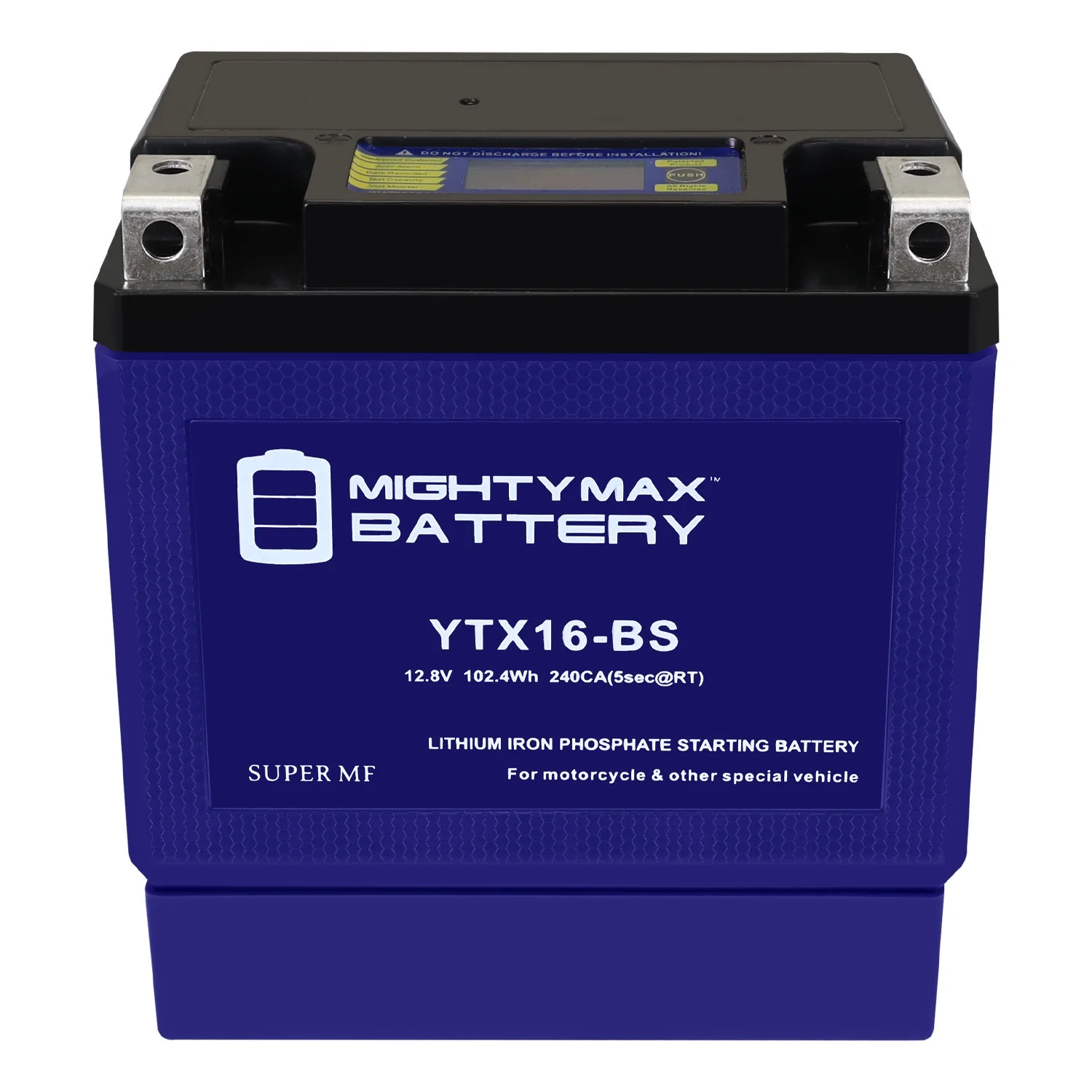 YTX16-BS Lithium Replacement Battery compatible with Kawasaki Vulcan 1500cc Motorcycle - Inhomebuy