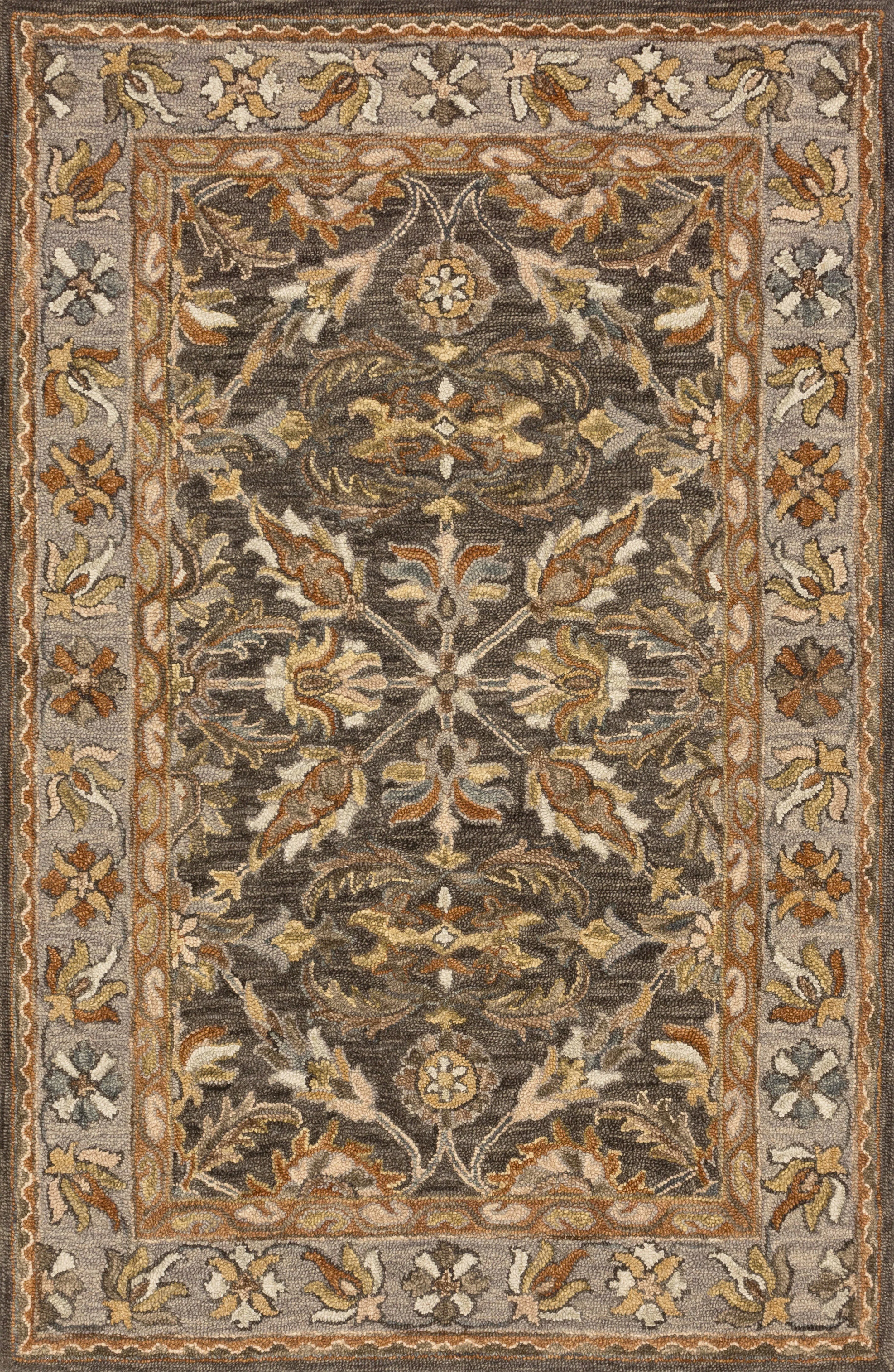 Loloi Rugs Victoria Collection Rug in Dk Taupe, Grey - 7'9
