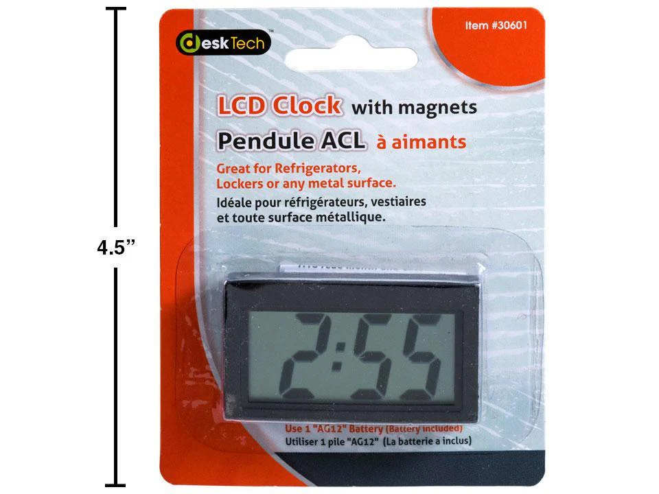 Desk Tech LED Clock with Magnet | 30601 - Inhomebuy