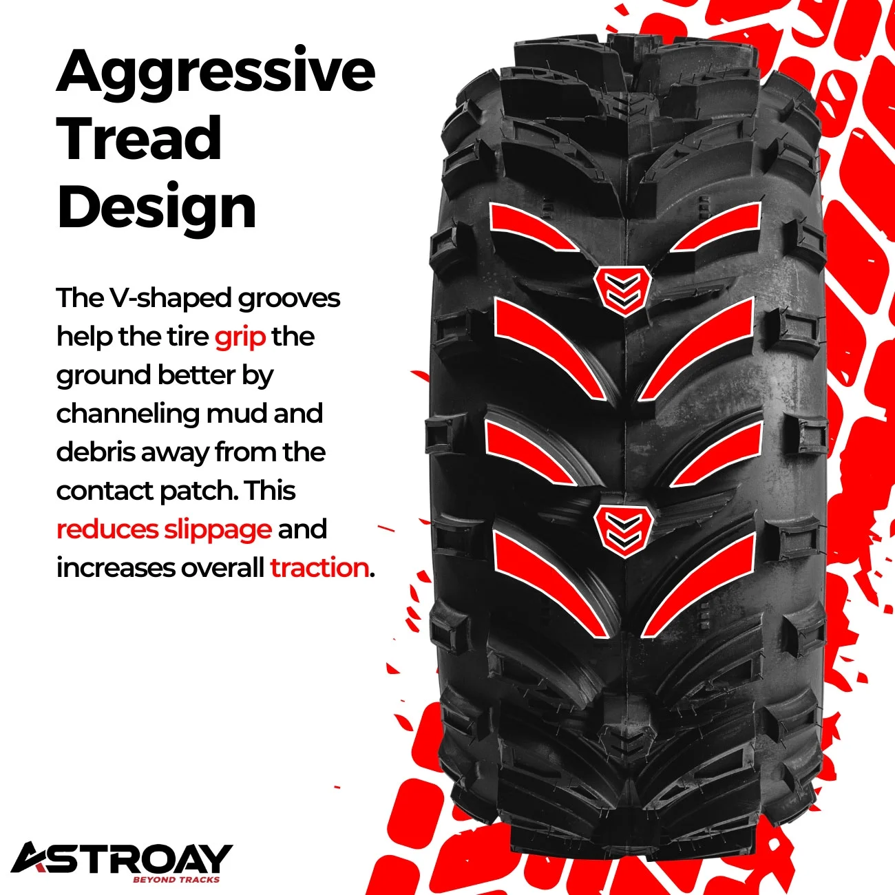 24 x 8 - 12 Astroay Maxx Plus Utility ATV/UTV Tire - Inhomebuy