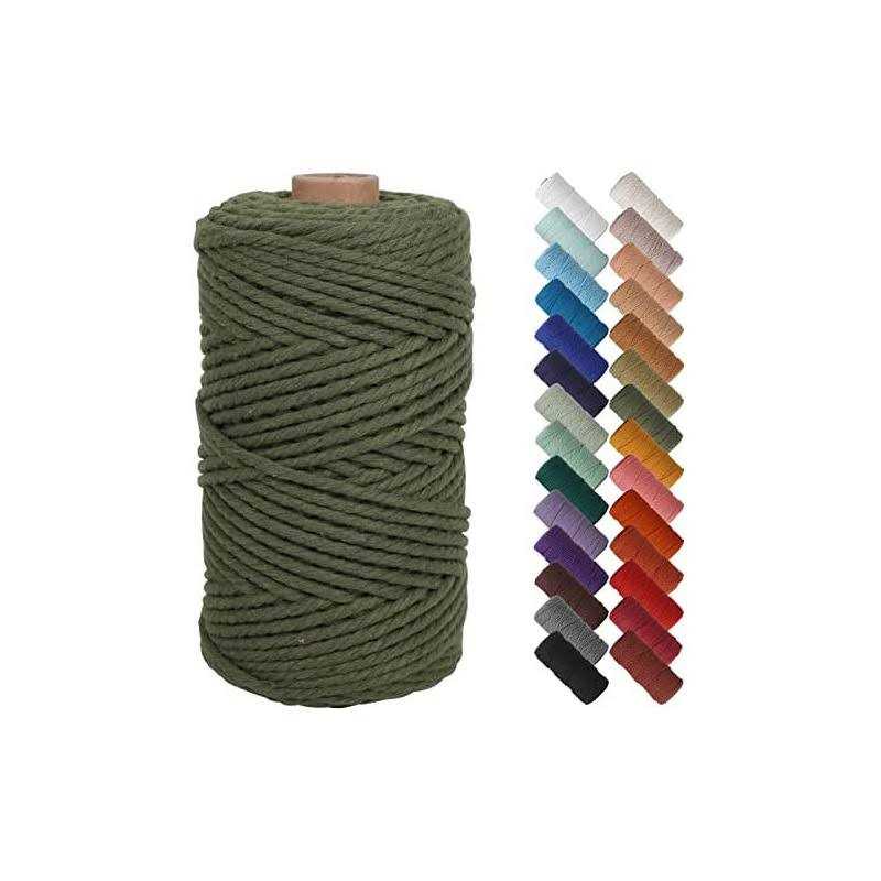 NOANTA Macrame Cord 3mm x 109yards Colored Macrame Rope Cotton Rope Macrame Yarn - Inhomebuy
