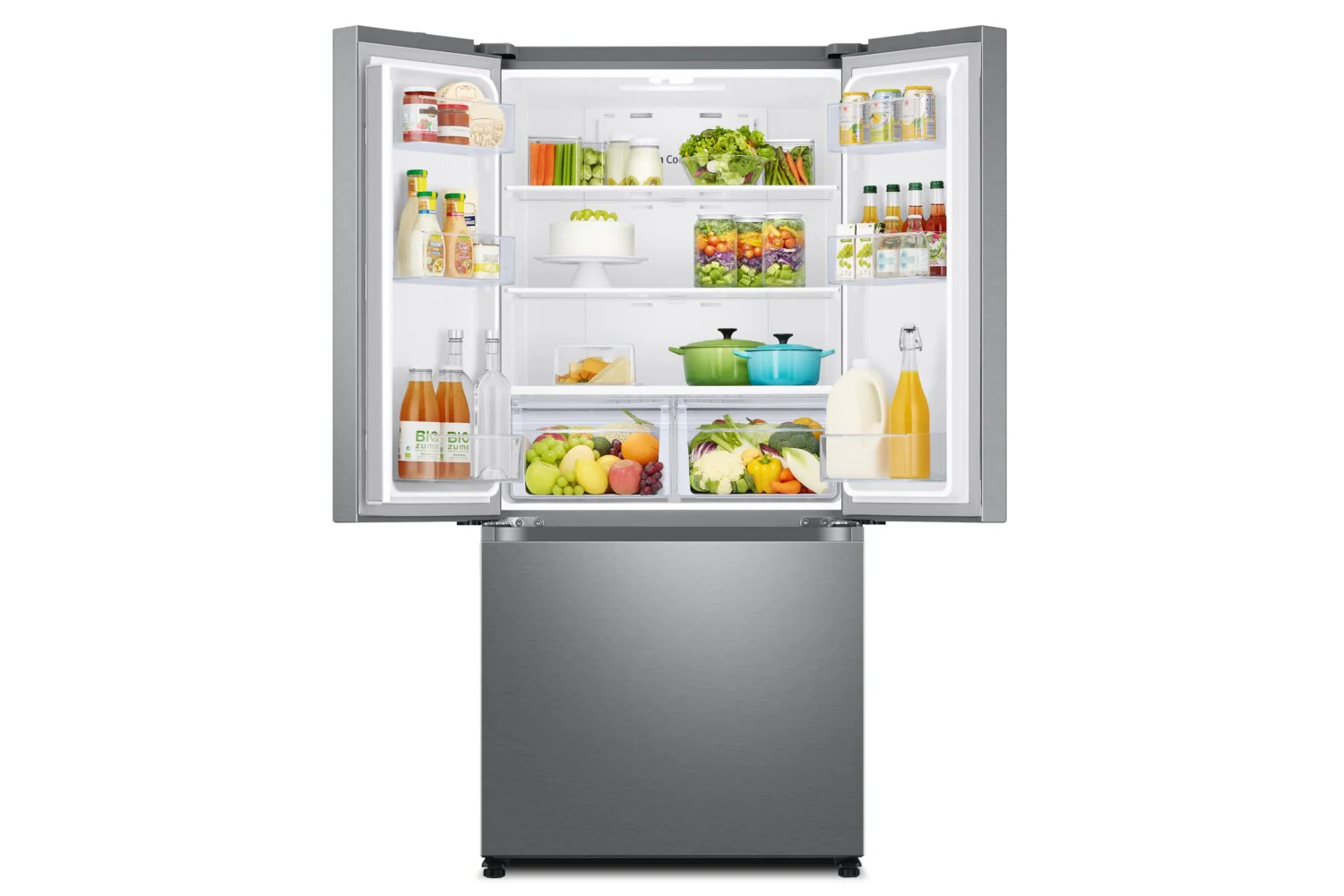 Samsung 33 in. 17.5 cu. ft. Stainless Steel Counter Depth French Door Refrigerator - RF18A5101SR/AA - Inhomebuy