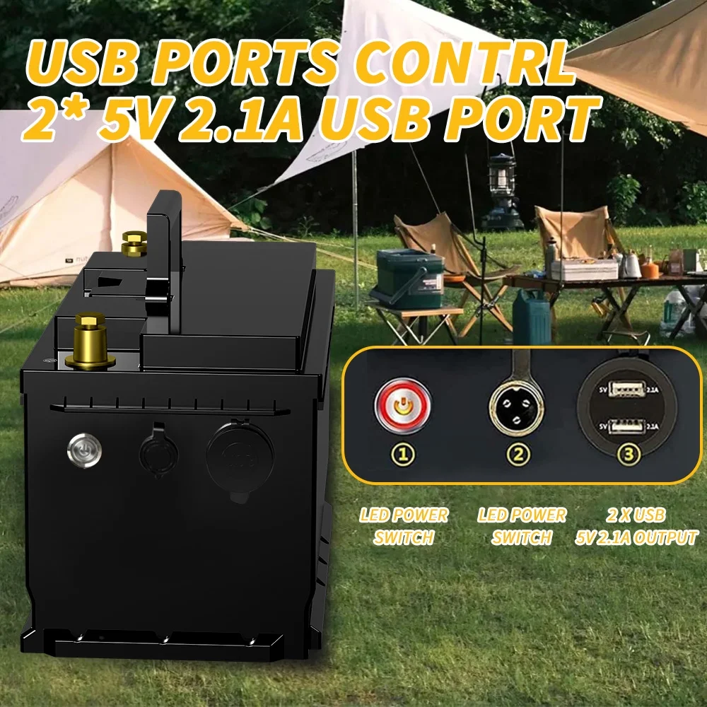 LiFePO4 Battery 12V 100Ah, 5000-15000 Deep Cycles Lithium Iron Battery with BMS for Campers RV Solar Golf Carts,  Backup Power,4S4P - Inhomebuy