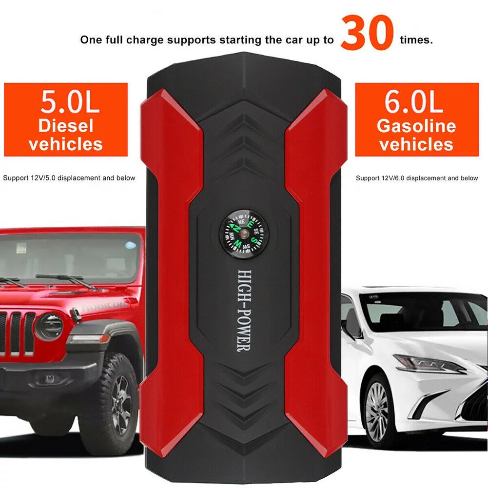 Multi-functional Car Battery Jump Starter 99800mAh Portable Charger Power Bank for Cell Phone, 4 USB Ports, LED Flashlight, Emergency 12V Auto Jump Starter Power Pack USA - Inhomebuy