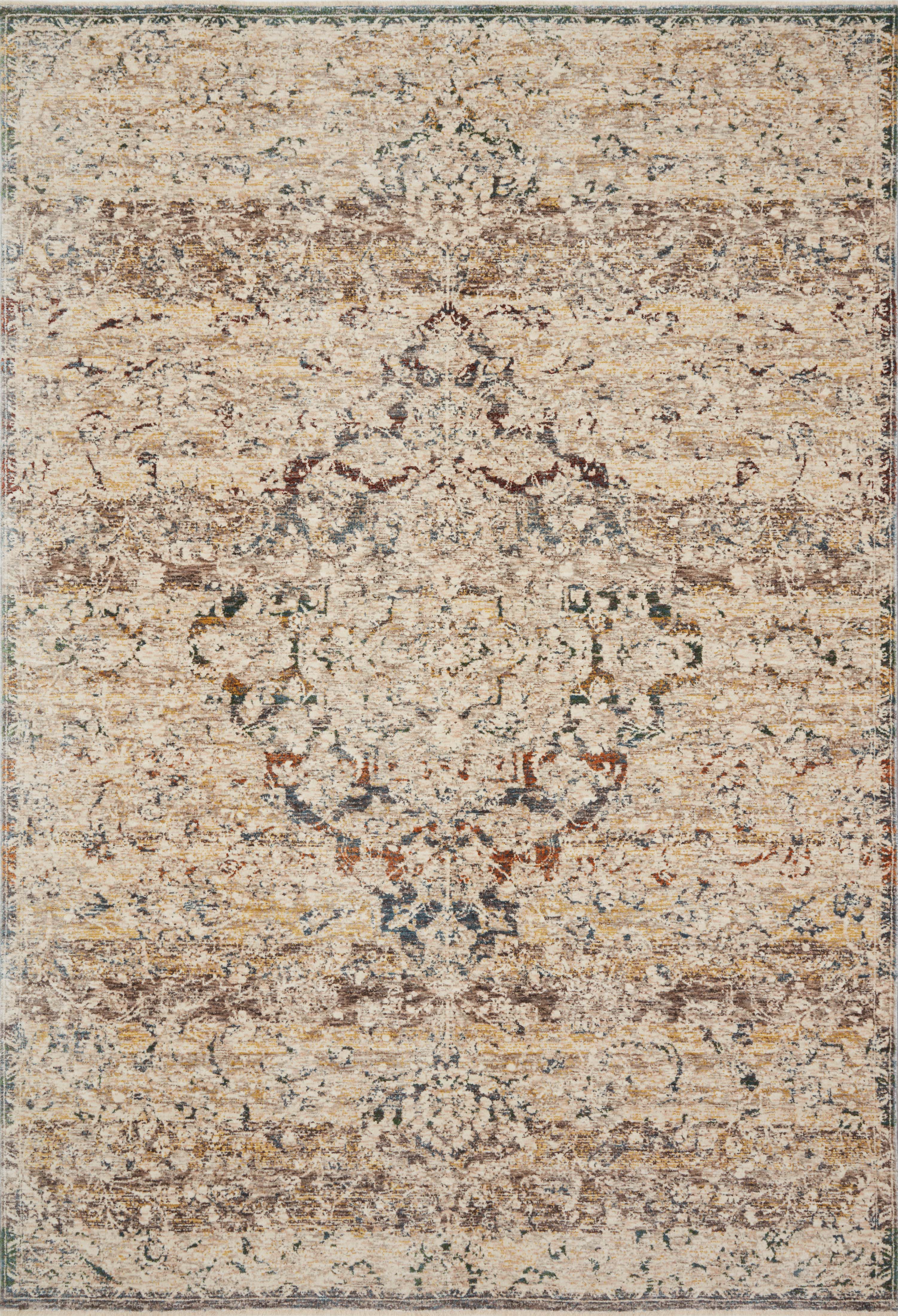 Loloi Rugs Lourdes Collection Rug in Ivory, Multi - 9'6