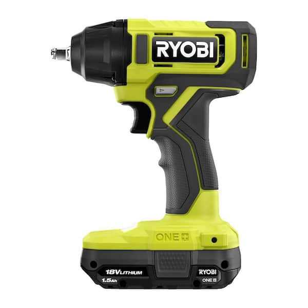 RYOBI ONE+ 18V Cordless 1/2 in. Impact Wrench Kit with 4.0 Ah Battery and Charger PCL265K1 - Inhomebuy