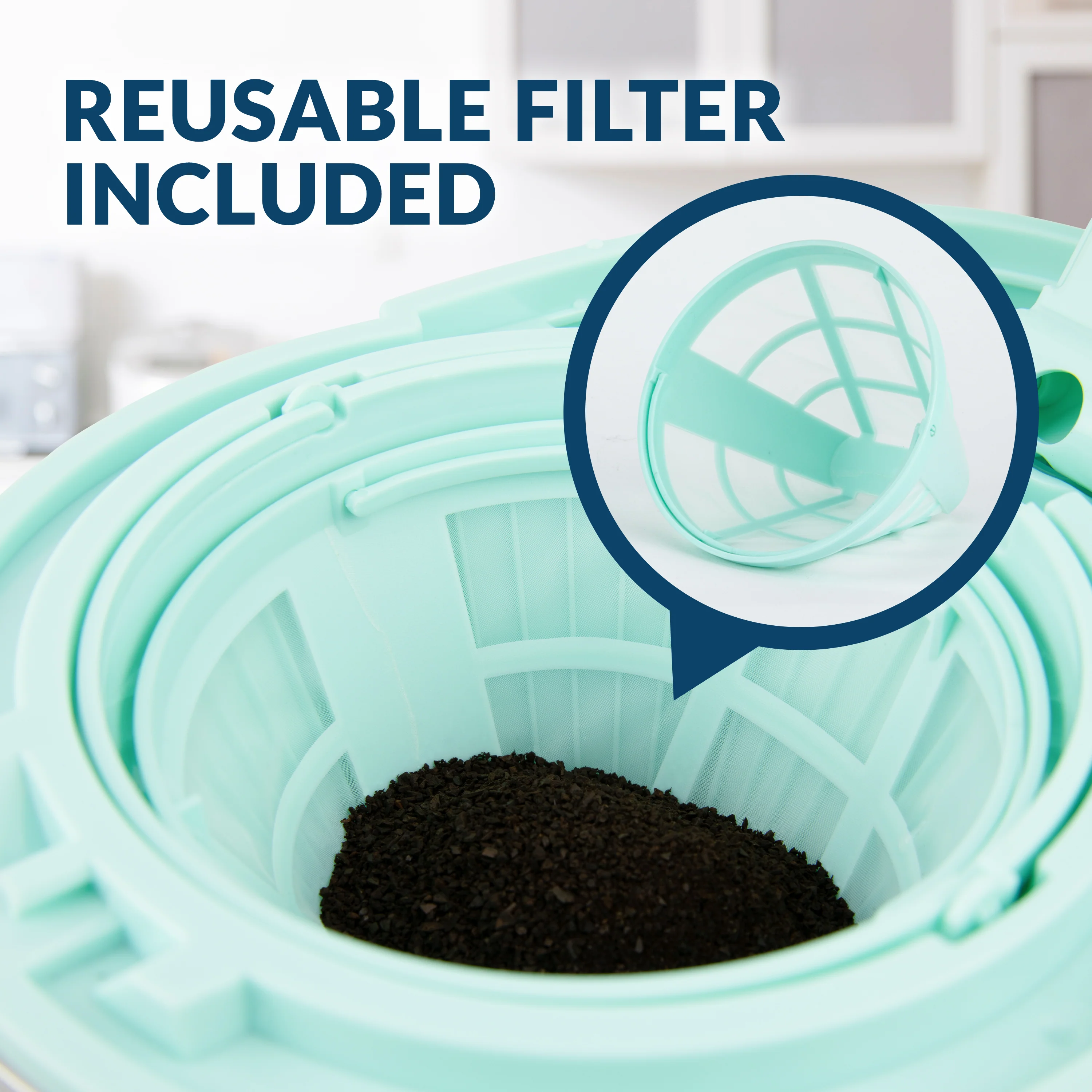 12 Cup Retro Coffee Maker, Aqua - Inhomebuy