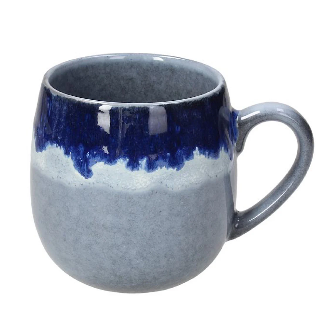 Madrid Atlantico Bombato Blue Mug 450cc - Inhomebuy
