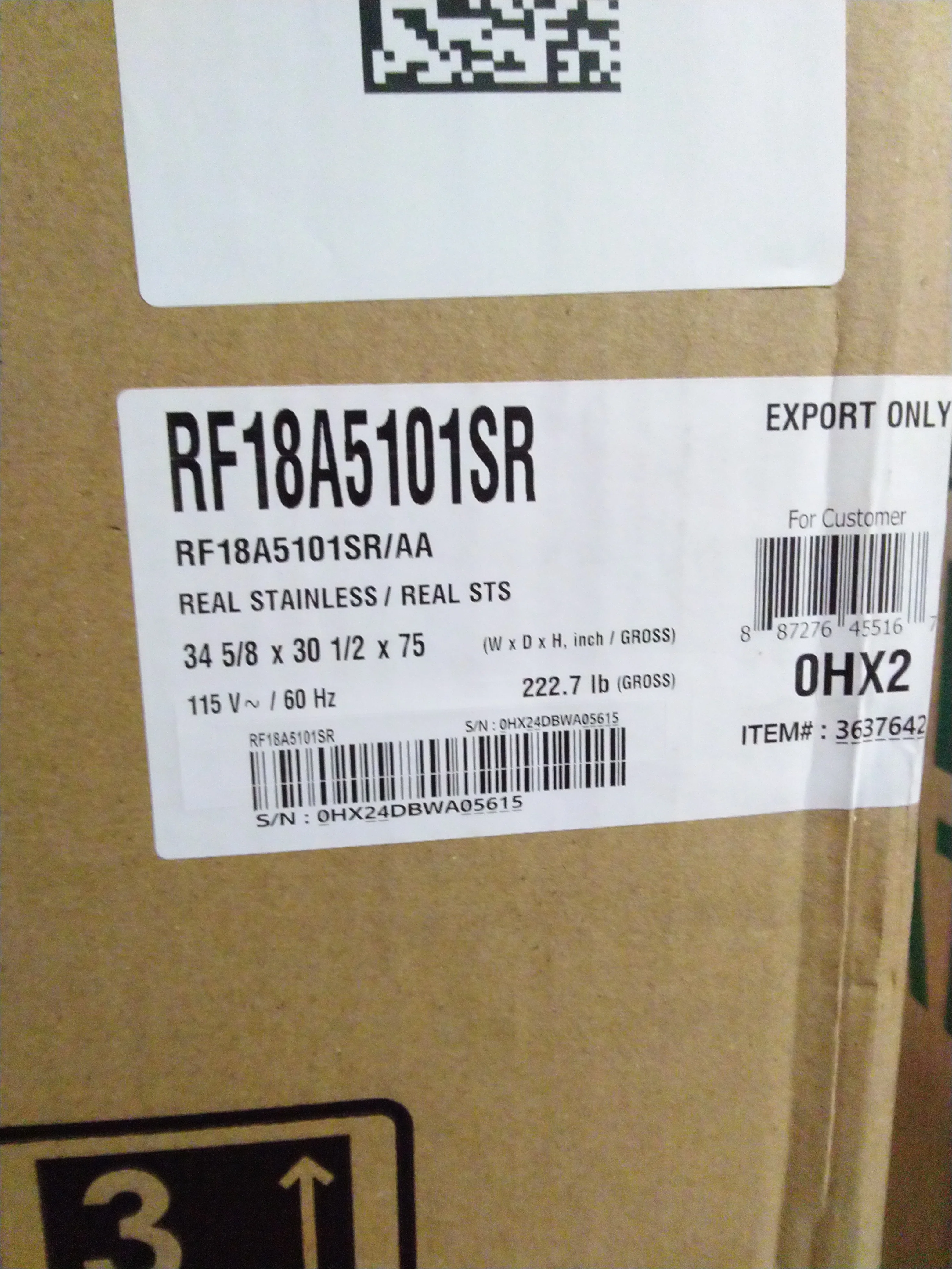 Samsung 33 in. 17.5 cu. ft. Stainless Steel Counter Depth French Door Refrigerator - RF18A5101SR/AA - Inhomebuy