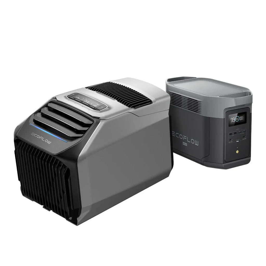 EcoFlow Package - WAVE 2 Portable Air Conditioner, DELTA 2 Max Portable Power Station (2048Wh) and Extra Battery Cable - Inhomebuy