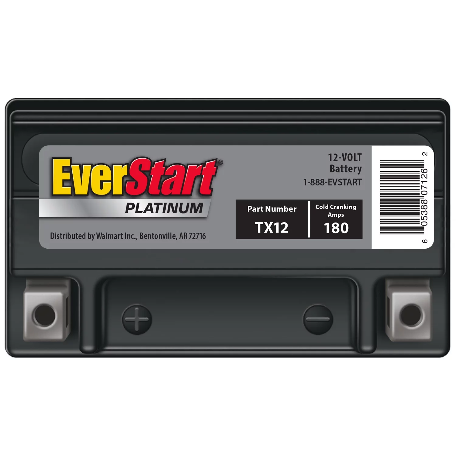 EverStart Premium BOXED AGM PowerSport Battery, Group Size TX12 12 Volt, 180 CCA - Inhomebuy