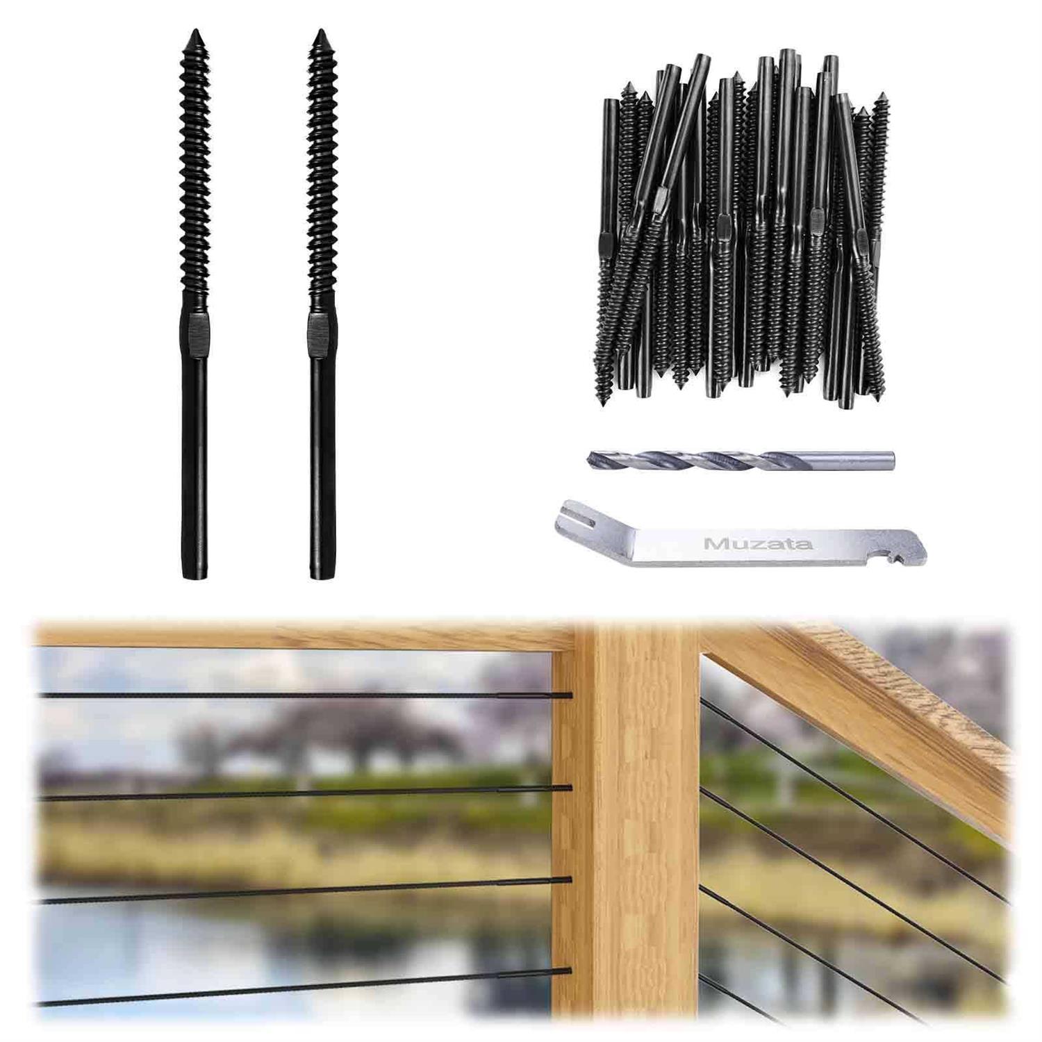 Muzata 1/8 Left & Right Lag Screw CK17 - Inhomebuy