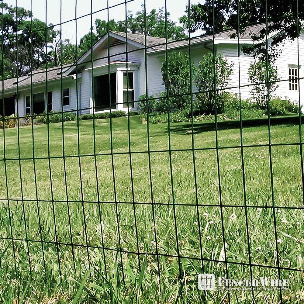 Fencer Wire 16 Gauge Green Vinyl Coated Welded Wire Mesh Size 2 Inch X 3 Inch - Inhomebuy