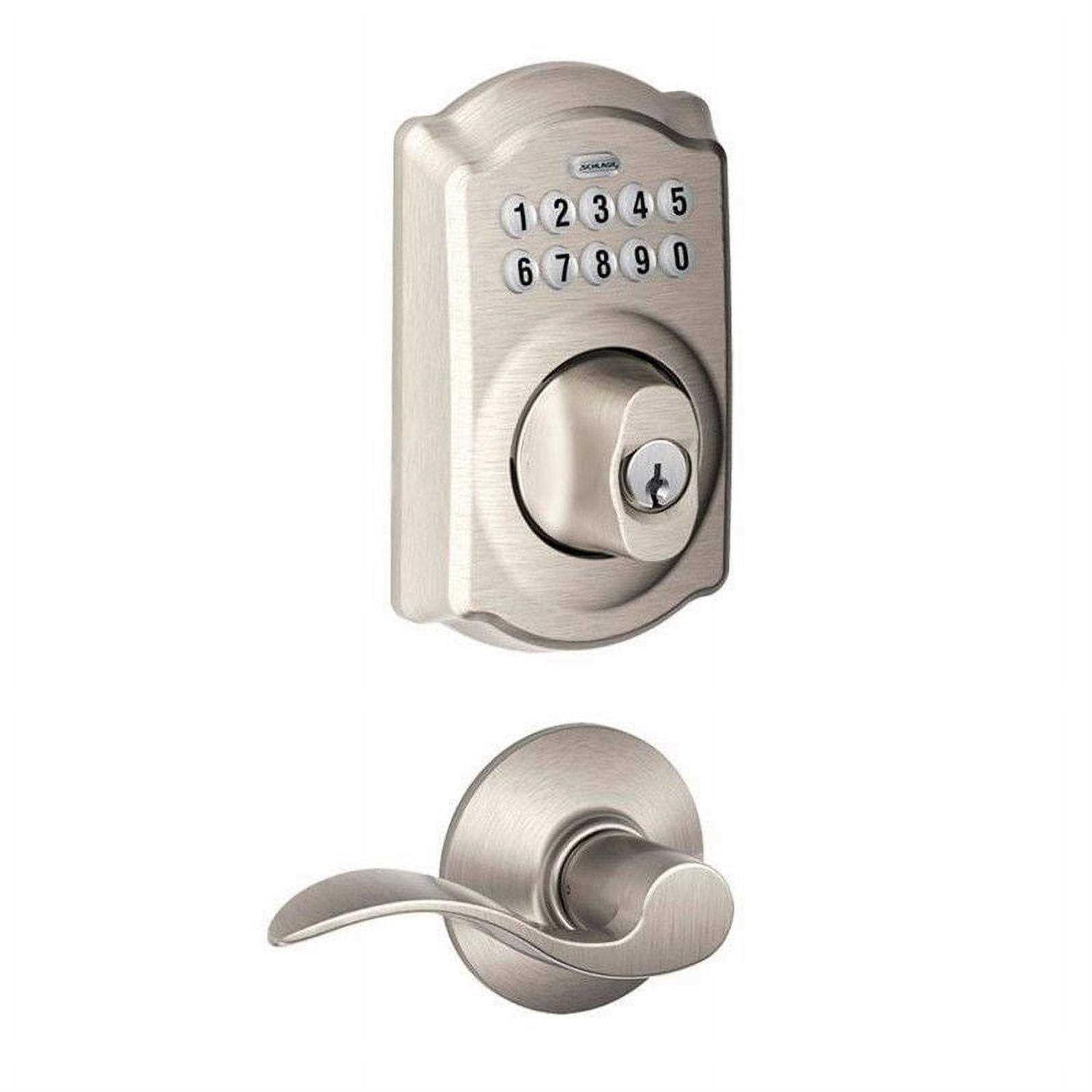Schlage Satin Chrome Steel Electronic Keypad Entry Lock - Inhomebuy