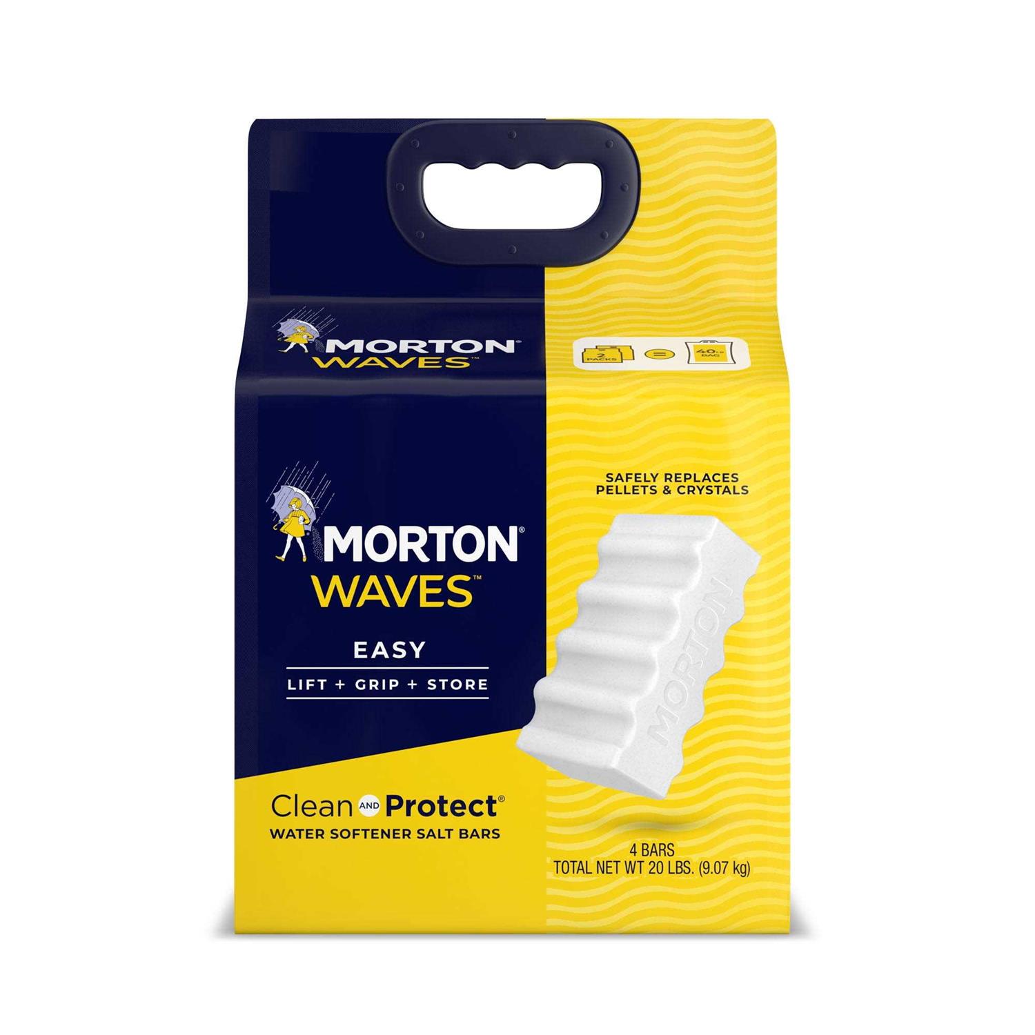 Morton Waves Rust Defense Water Softener Salt Bar 20 lb - Inhomebuy