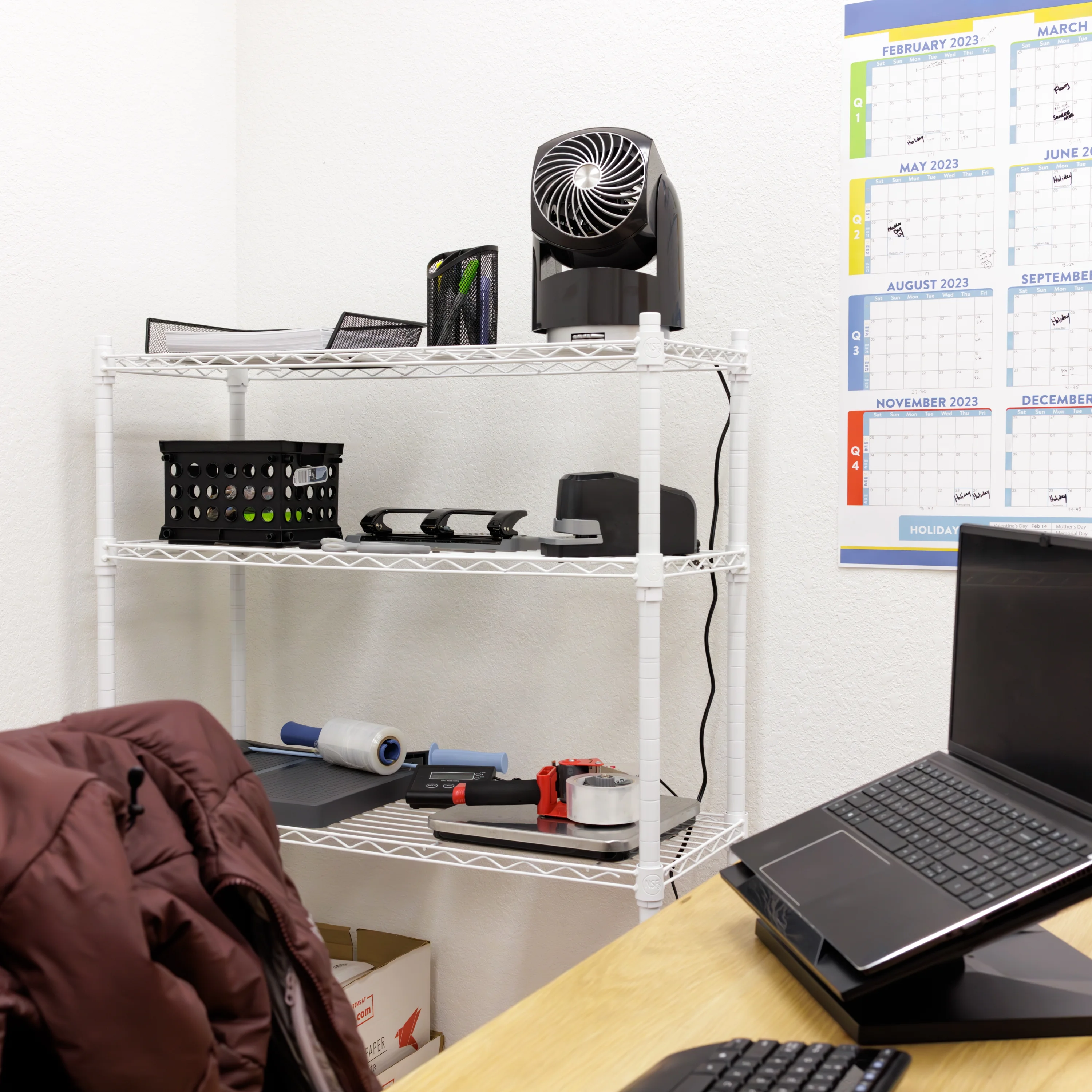 Hyper Tough 4-Tier Wire Shelf Unit, White, Garage Storage, Storage Rack, Adult - Inhomebuy