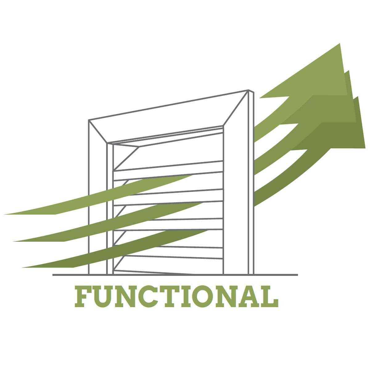 Vertical Functional Gable Vent with Flat Trim Frame Ekena Millwork GVPVE - Inhomebuy