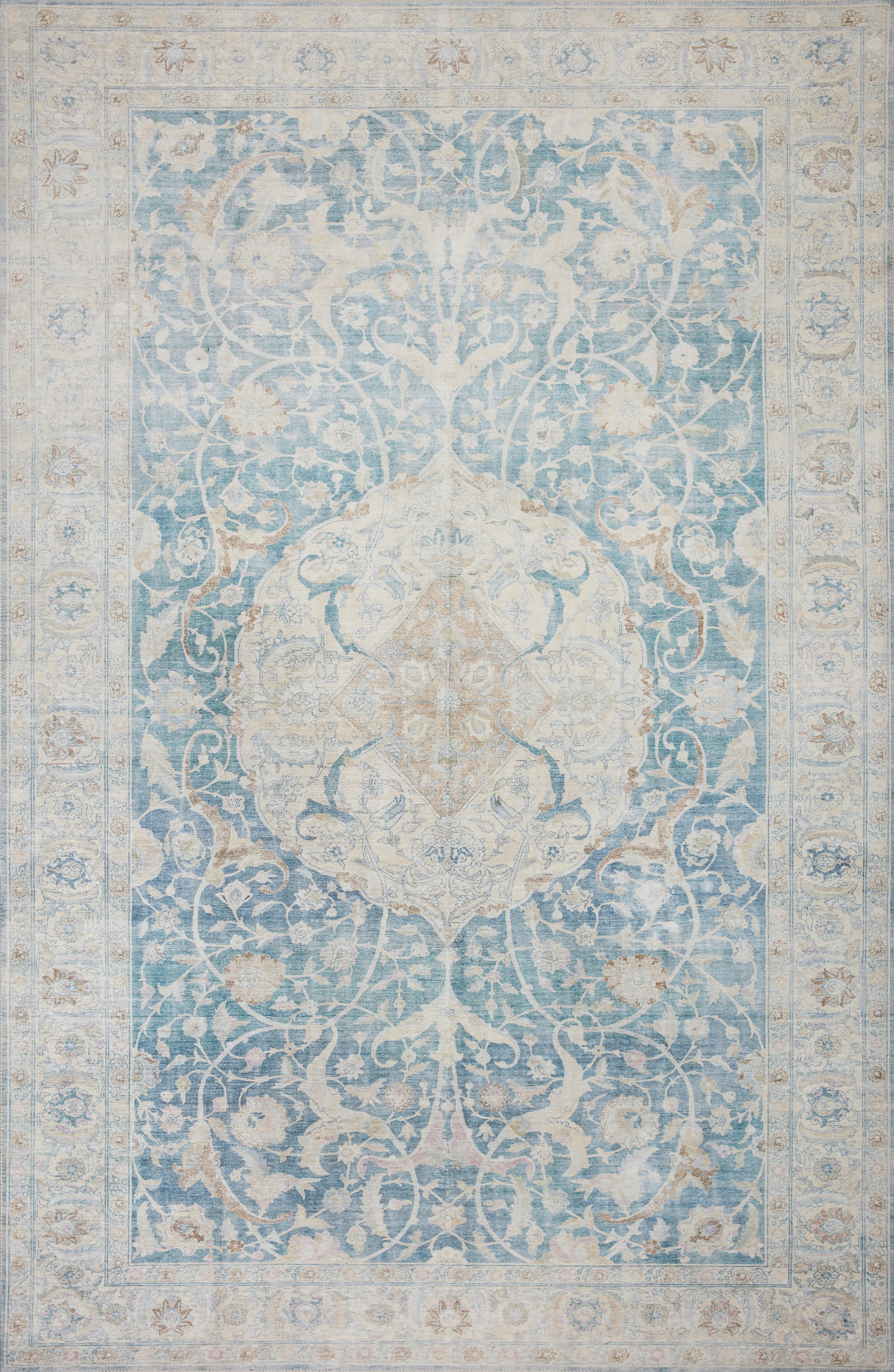 Chris Loves Julia x Loloi Rug in Antique, Sky - 3'6