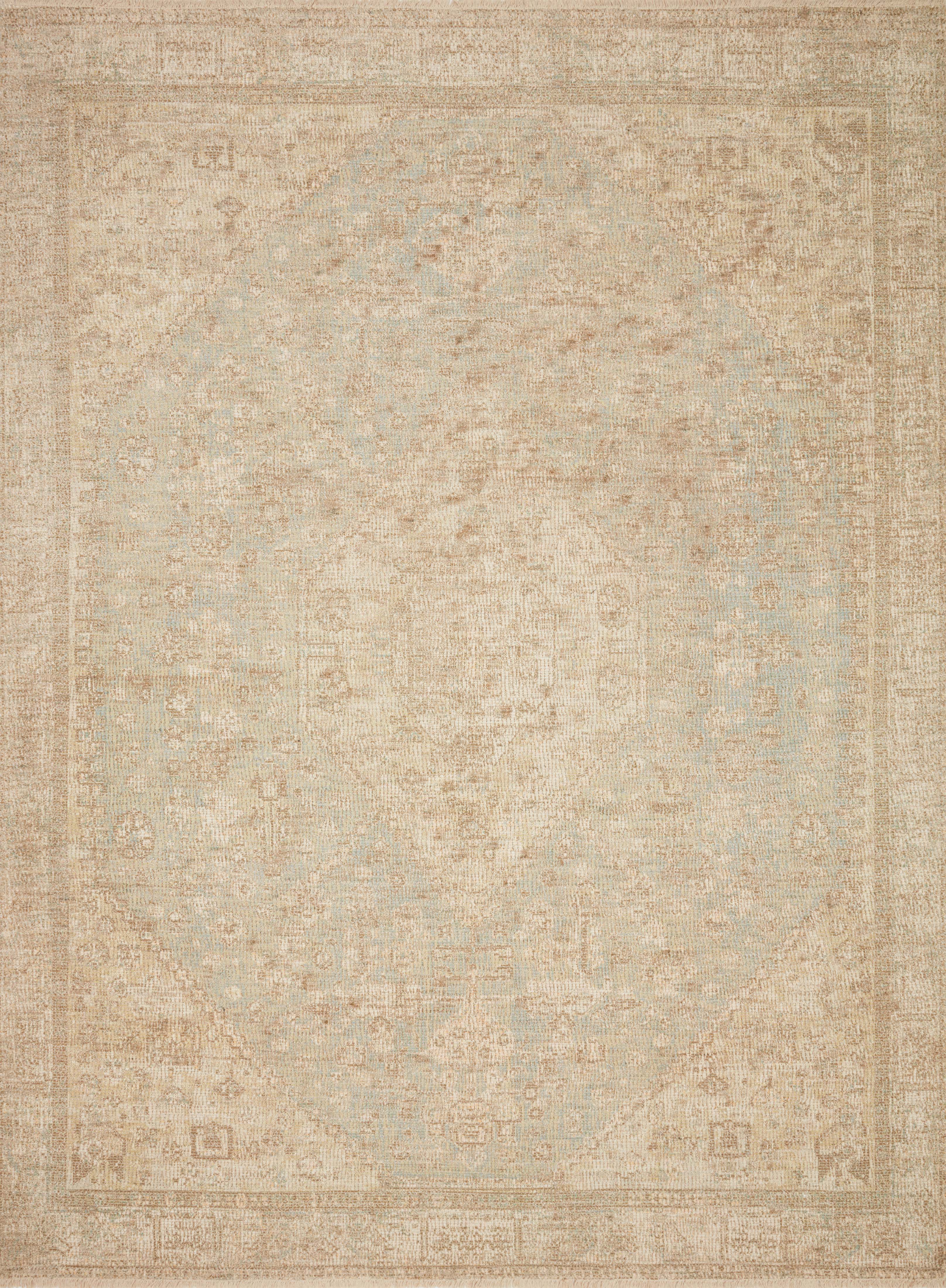 Loloi Rugs Priya Collection Rug in Ocean, Ivory - 9'3