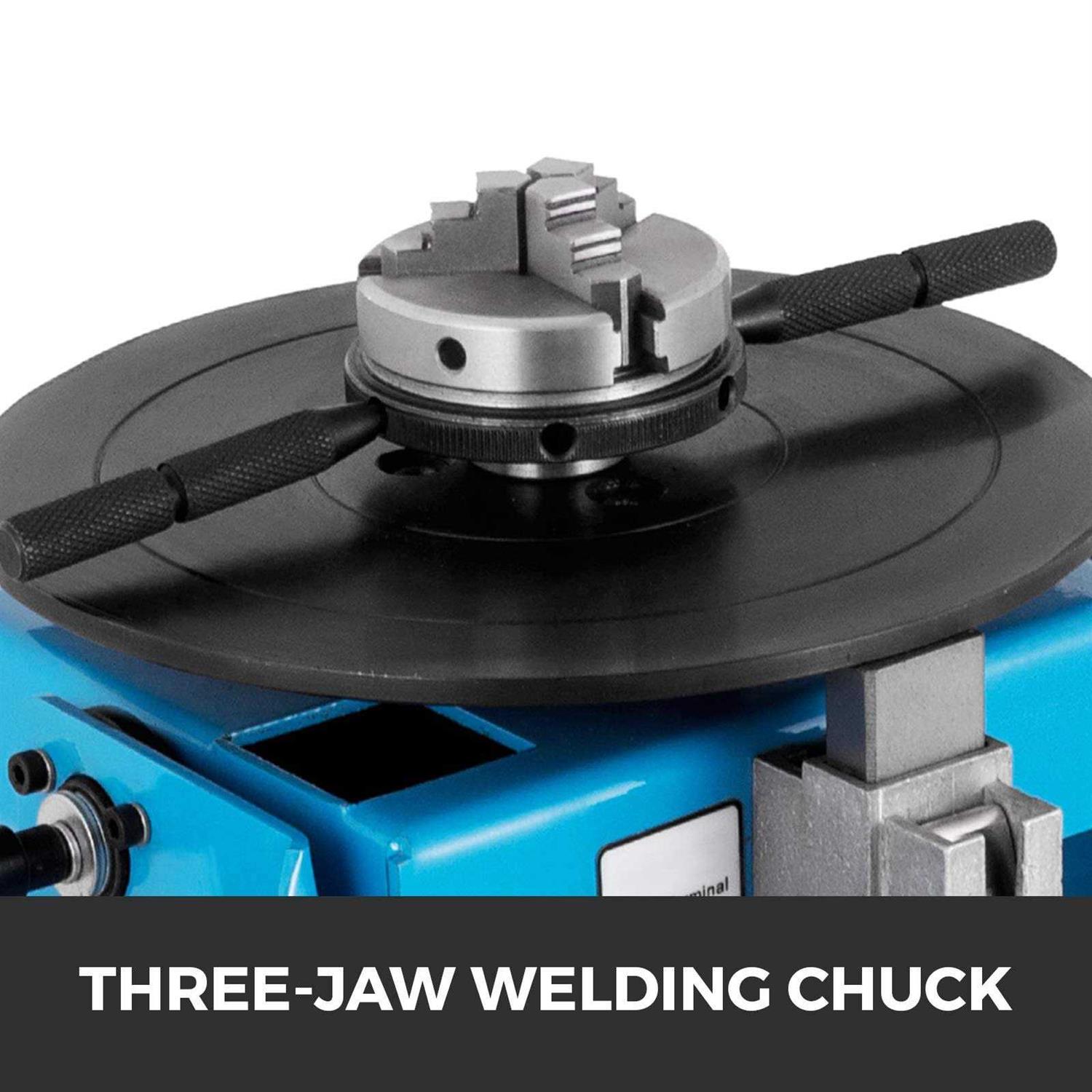 VEVOR 10kg Rotary Welding Positioner Turntable Table 110V Mini 0 to 90Welding Positioner Positioning Turntable 2.5 Inch 3 Jaw Lathe Chuck 180mm HJTHJDWQZT0000001V1 - Inhomebuy