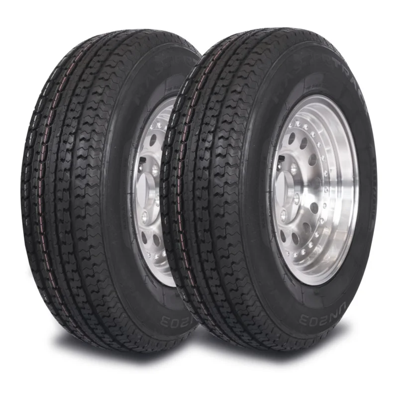 Mastertrack UN203 ST205/75R14 8 Ply 105M Load Range D Radial Trailer Tire - ST 205/75/14,Set of 2(Tire Only) - Inhomebuy