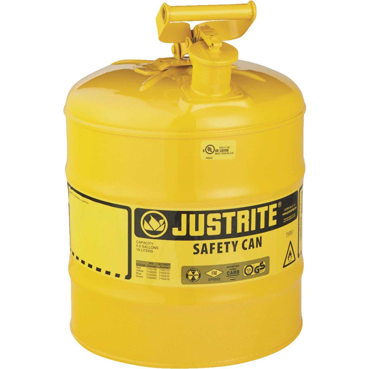 Justrite Type I Safety Can 7150100 - Inhomebuy