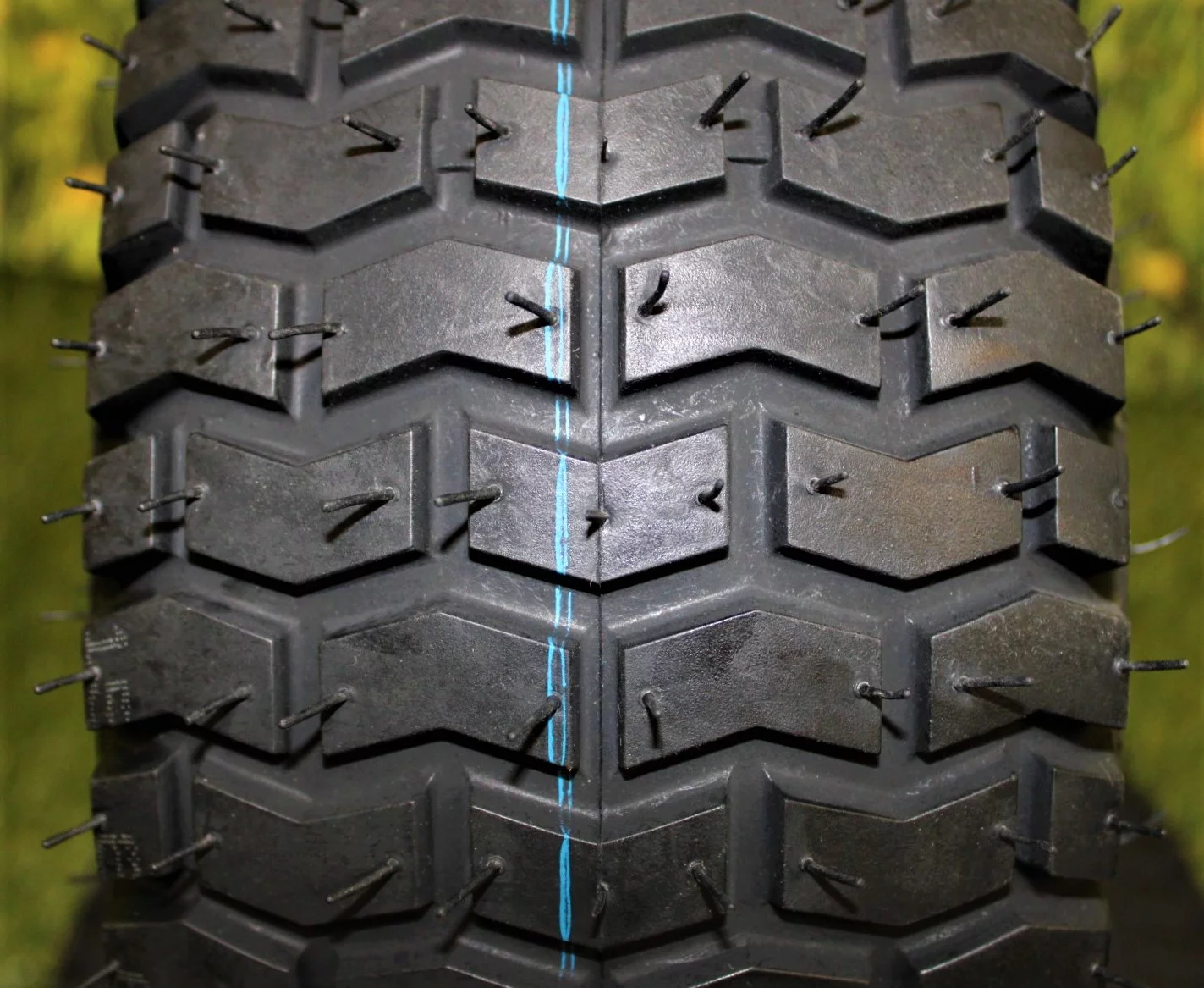 Antego Tire and Wheel (Set of 2) Matte Black Universal Fit 15x6.00-6 Tires & Wheels 4 Ply for Lawn & Garden Mower Turf Tires .75